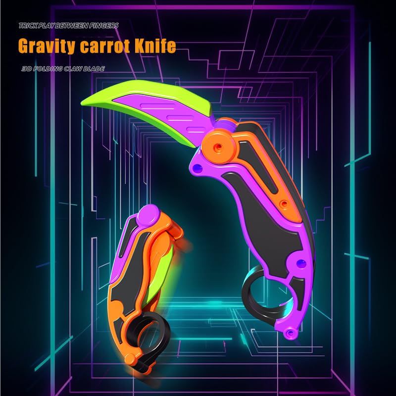 PETBSNVB 2pc Fidget Claw Knife — Gravity Knife Toy for Kids & Adults