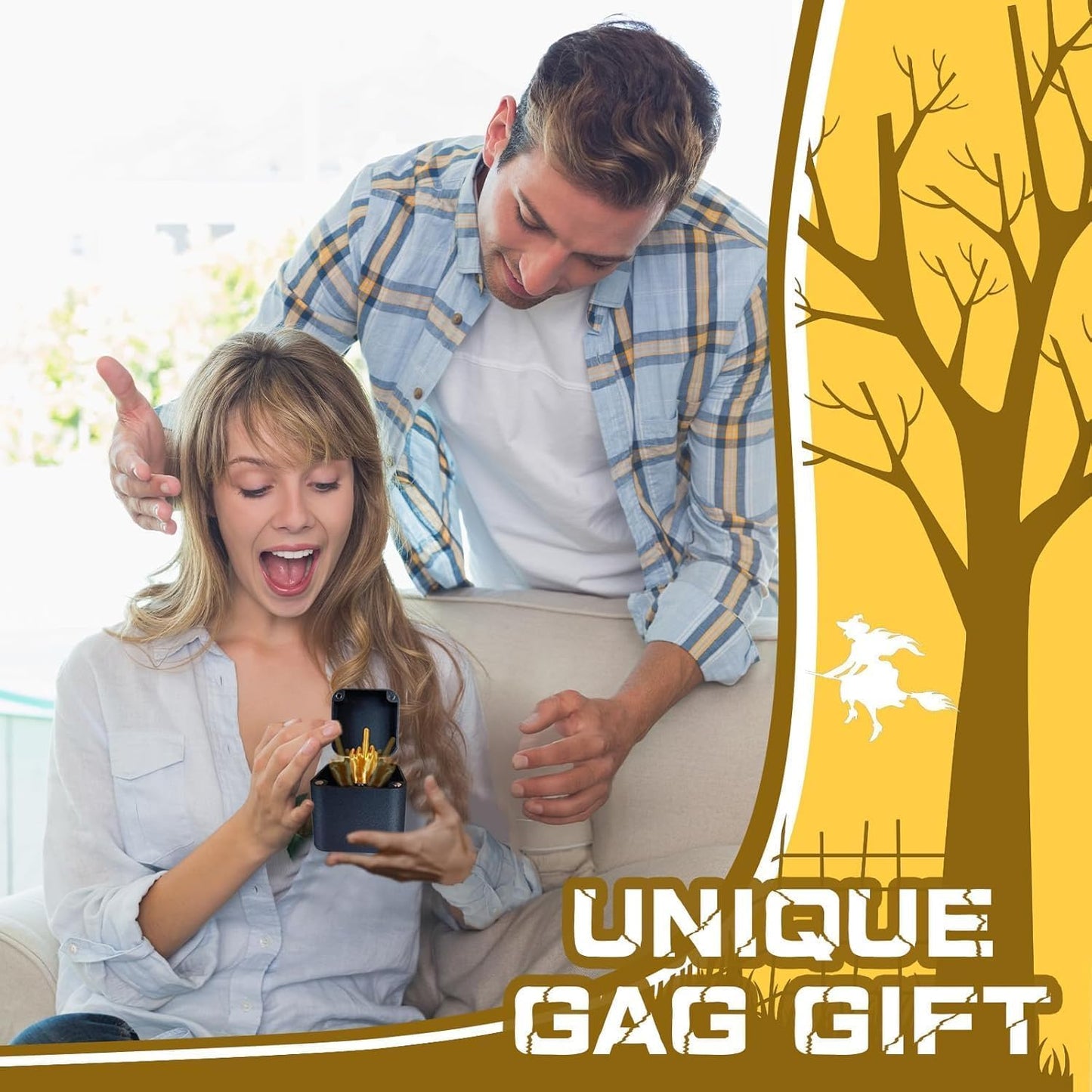 PETBSNVB Middle Finger in a Box | Gag Gift for Men, Funny Pranks, Birthday Idea