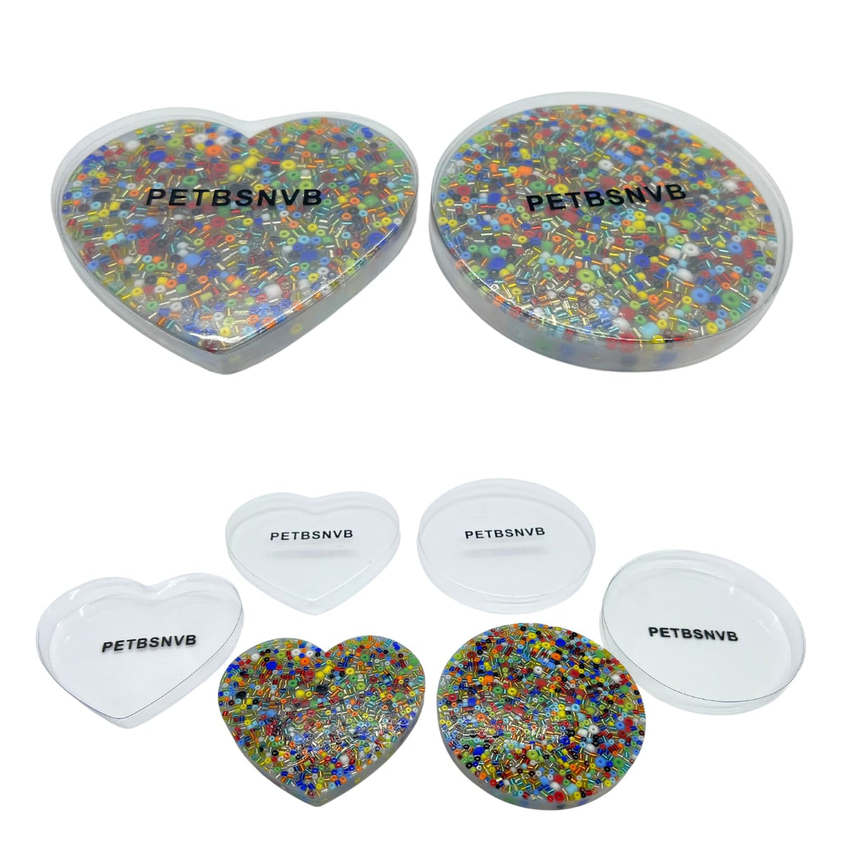 PETBSNVB 2-Pack Circle & Heart Picking Pad — Skin Picking Fidget Toy
