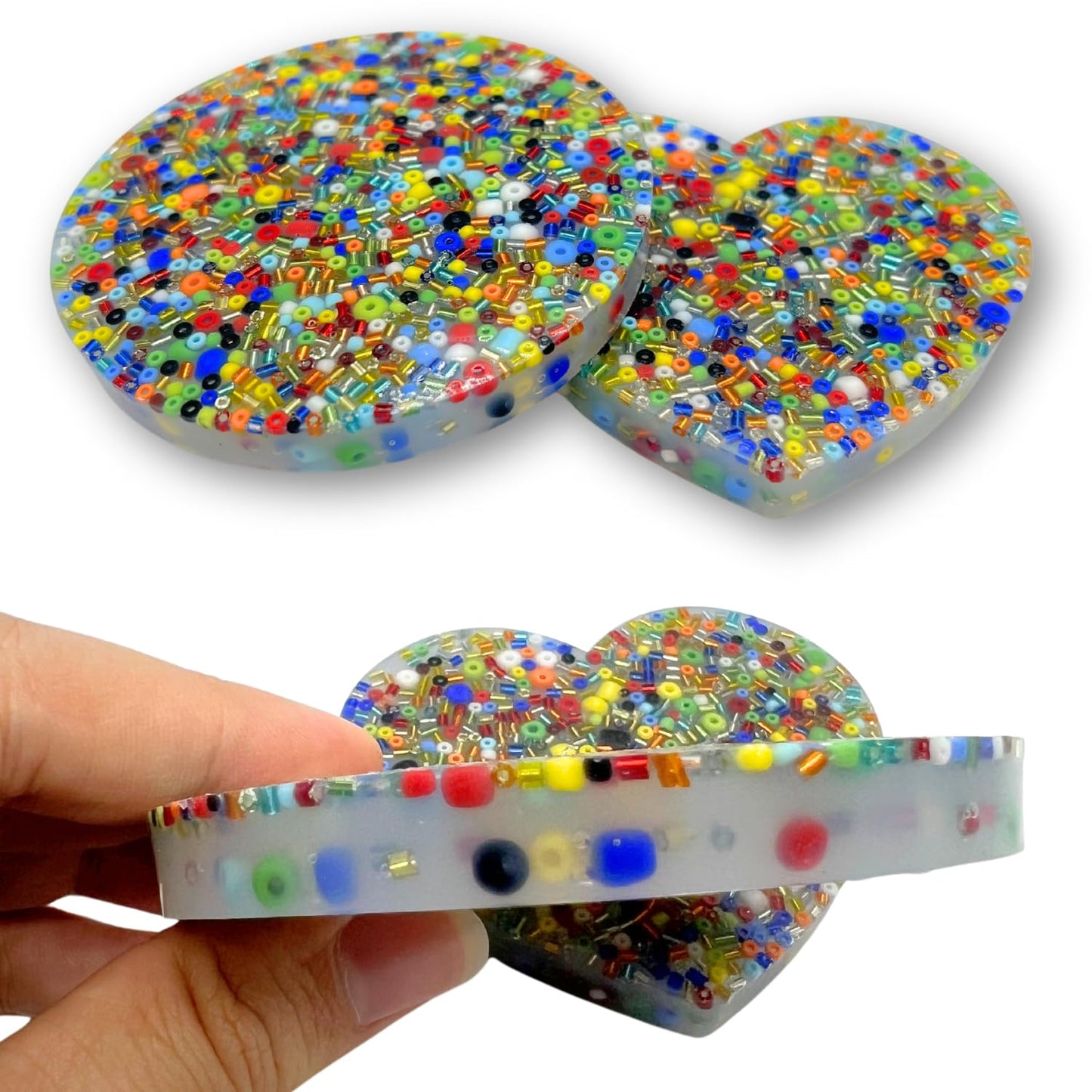 PETBSNVB 2-Pack Circle & Heart Picking Pad — Skin Picking Fidget Toy