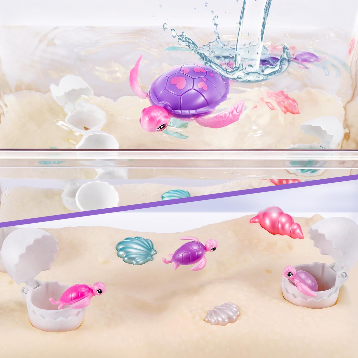 Pets Alive Mommy Turtle Surprise by ZURU - Interactive Hatchling Turtle Toy