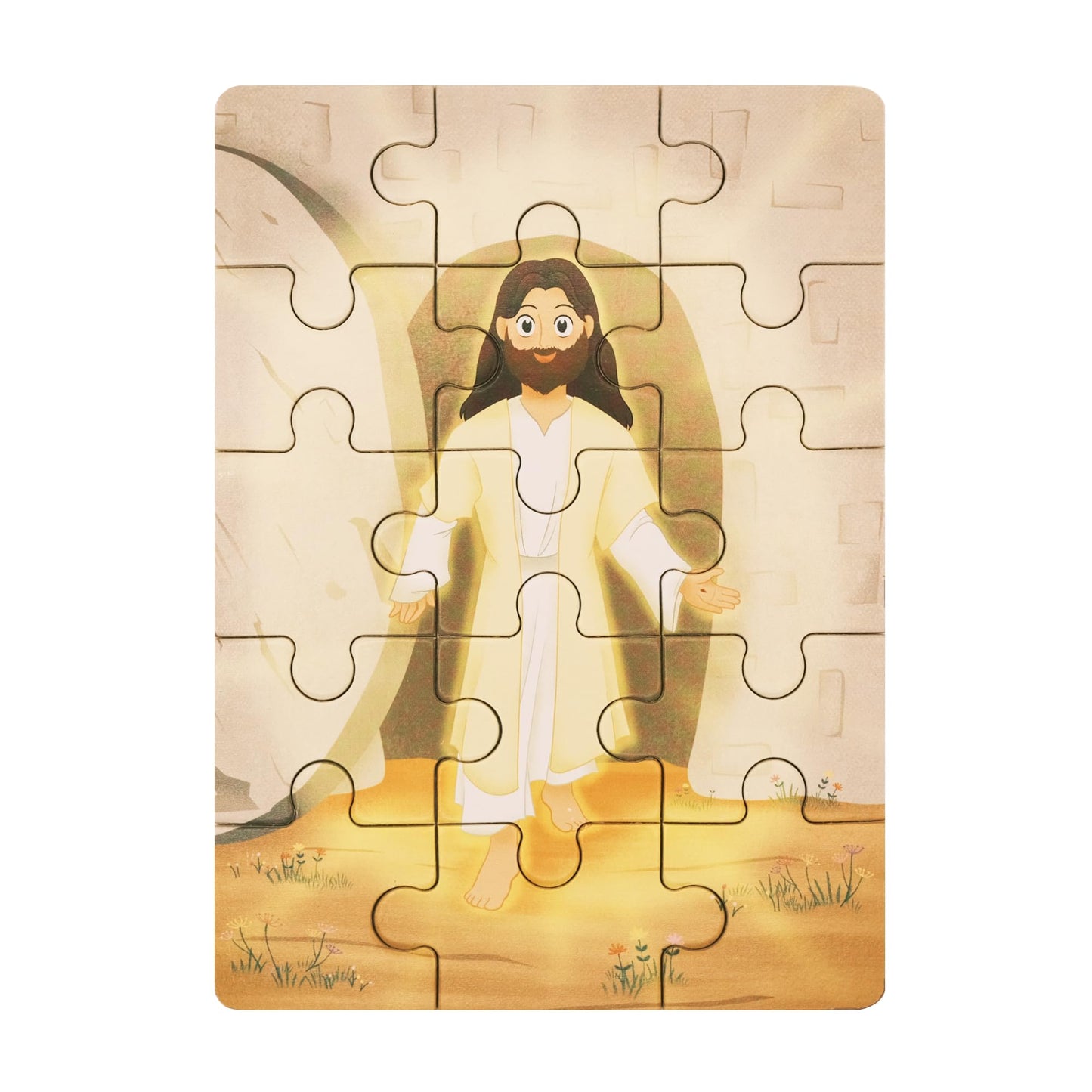 PEYO PALS Bible Puzzles for Kids 4-6 | 4-in-1 Jigsaw Set (15 pcs) | Christian Gifts