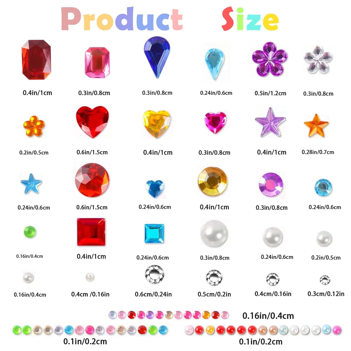 PFPNEZR 3500pcs Gem Stickers for Crafts – 12 Sheets Rhinestones for DIY Projects