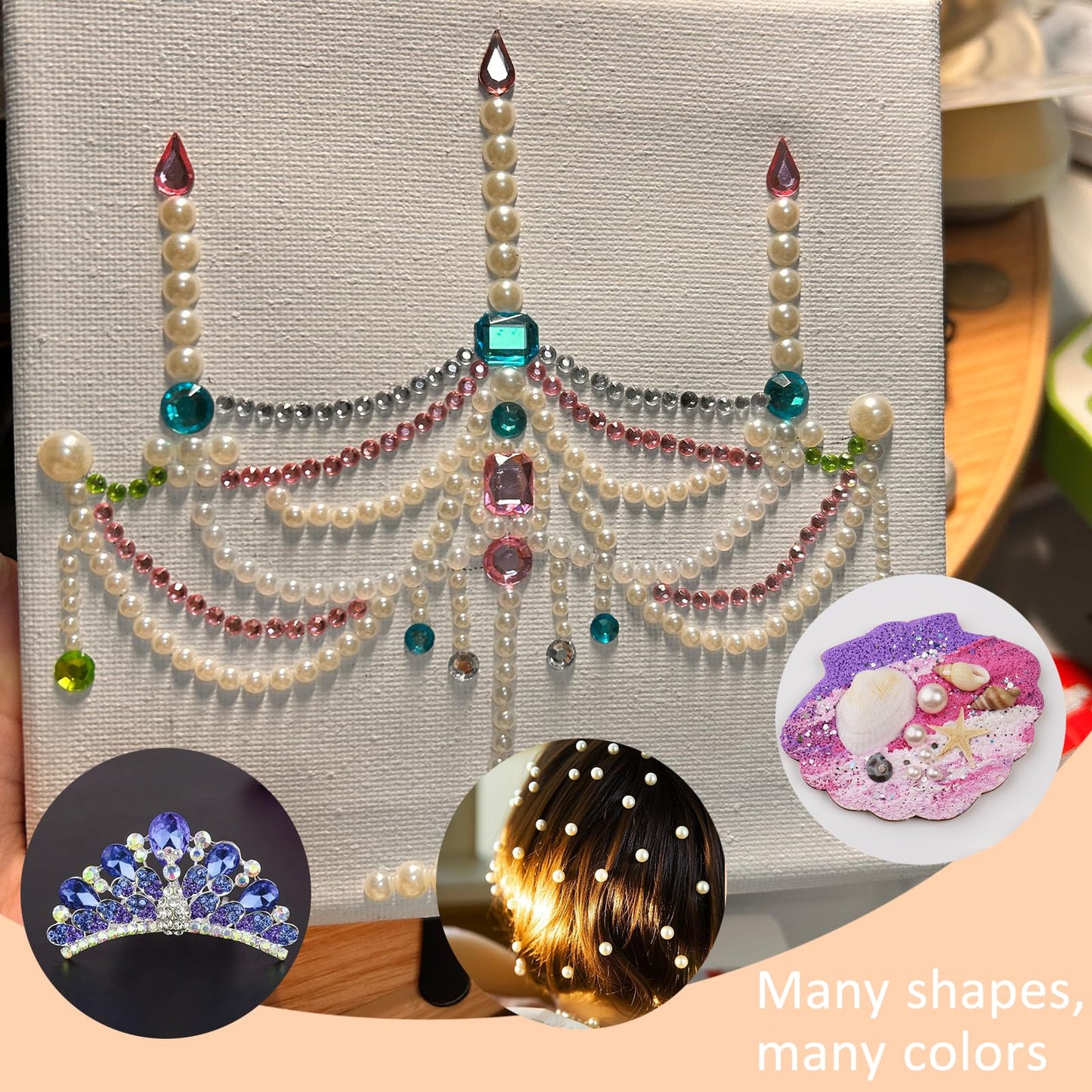 PFPNEZR 3500pcs Gem Stickers for Crafts – 12 Sheets Rhinestones for DIY Projects