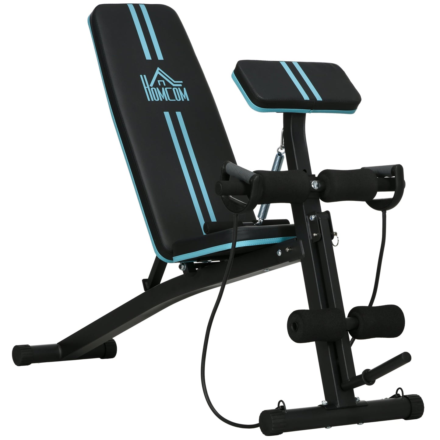 HOMCOM Foldable Dumbbell Bench Weight Training 7 Incline Adjustable