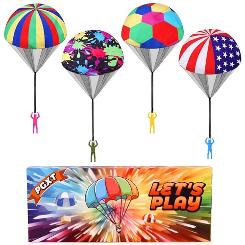 PGXT Parachute Toy for Kids – Outdoor Flying Parachute for Ages 3–12 | Party Favors & Gift Ideas