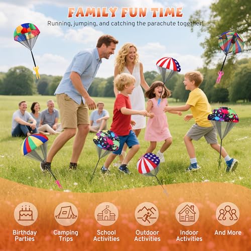 PGXT Parachute Toy for Kids – Outdoor Flying Parachute for Ages 3–12 | Party Favors & Gift Ideas