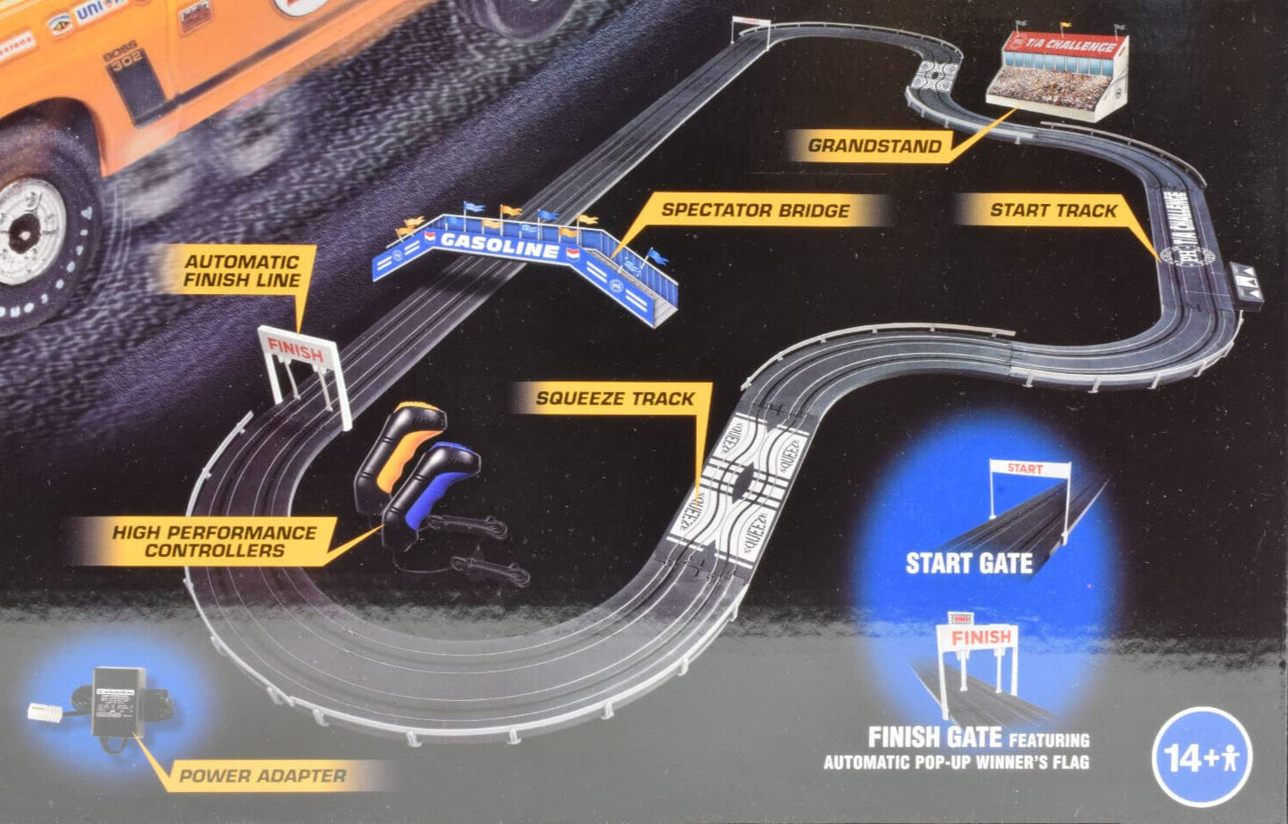 PH Premium Hobbies CP7973: Mustang vs Camaro HO Slot Car Race Set