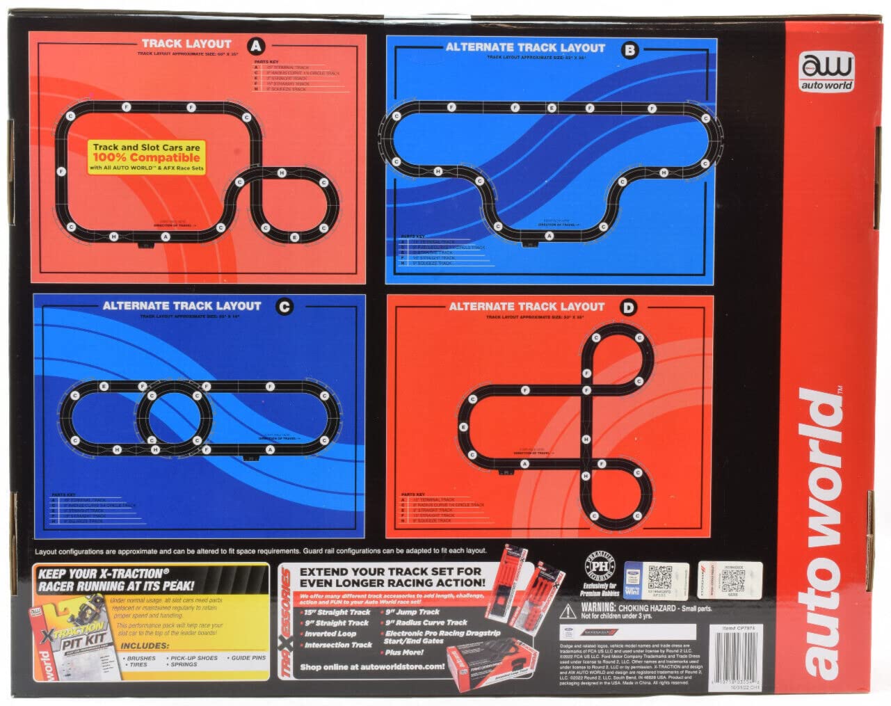 PH Premium Hobbies Auto World Highway Getaway: Mustang vs Viper HO Slot Car Set CP7974