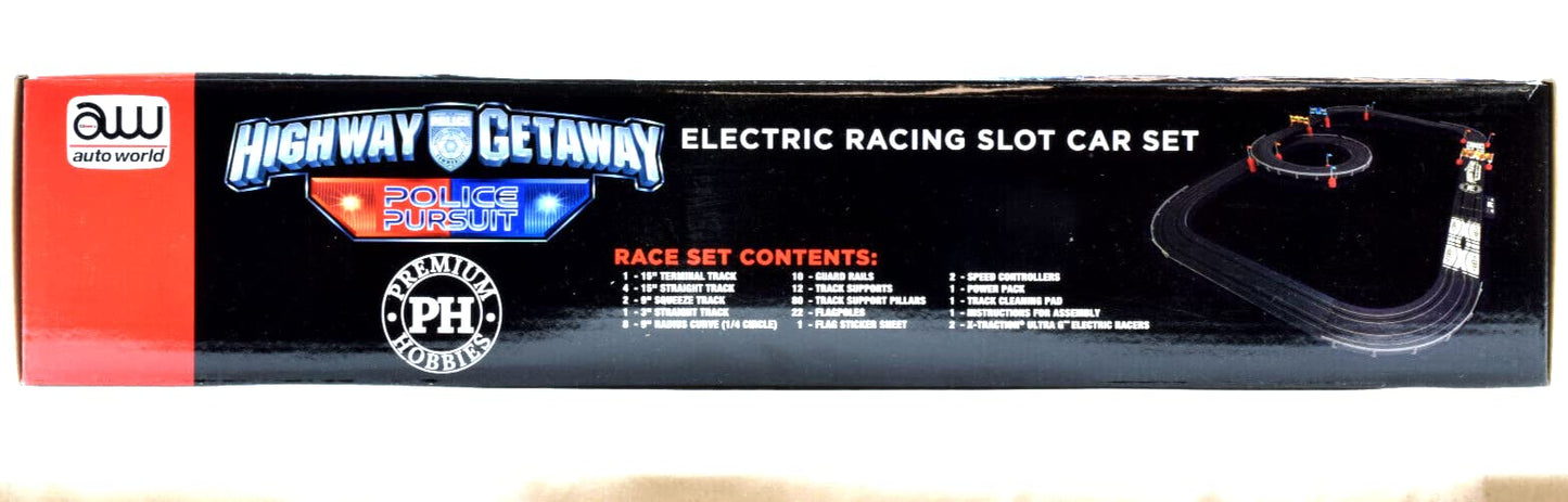 PH Premium Hobbies Auto World Highway Getaway: Mustang vs Viper HO Slot Car Set CP7974