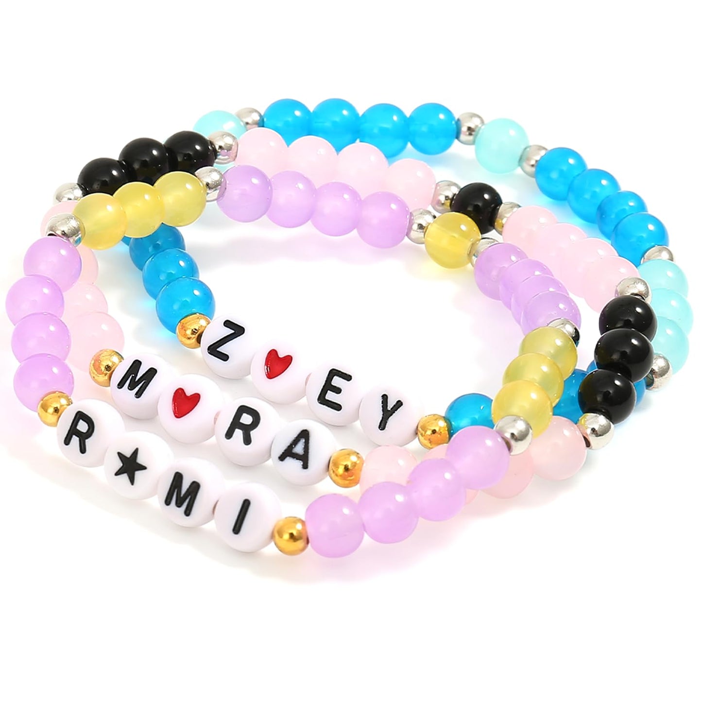 Phask Korea-Pop Merch Bracelets 3-Pack – Stackable, Handmade K-Pop Fan Jewelry