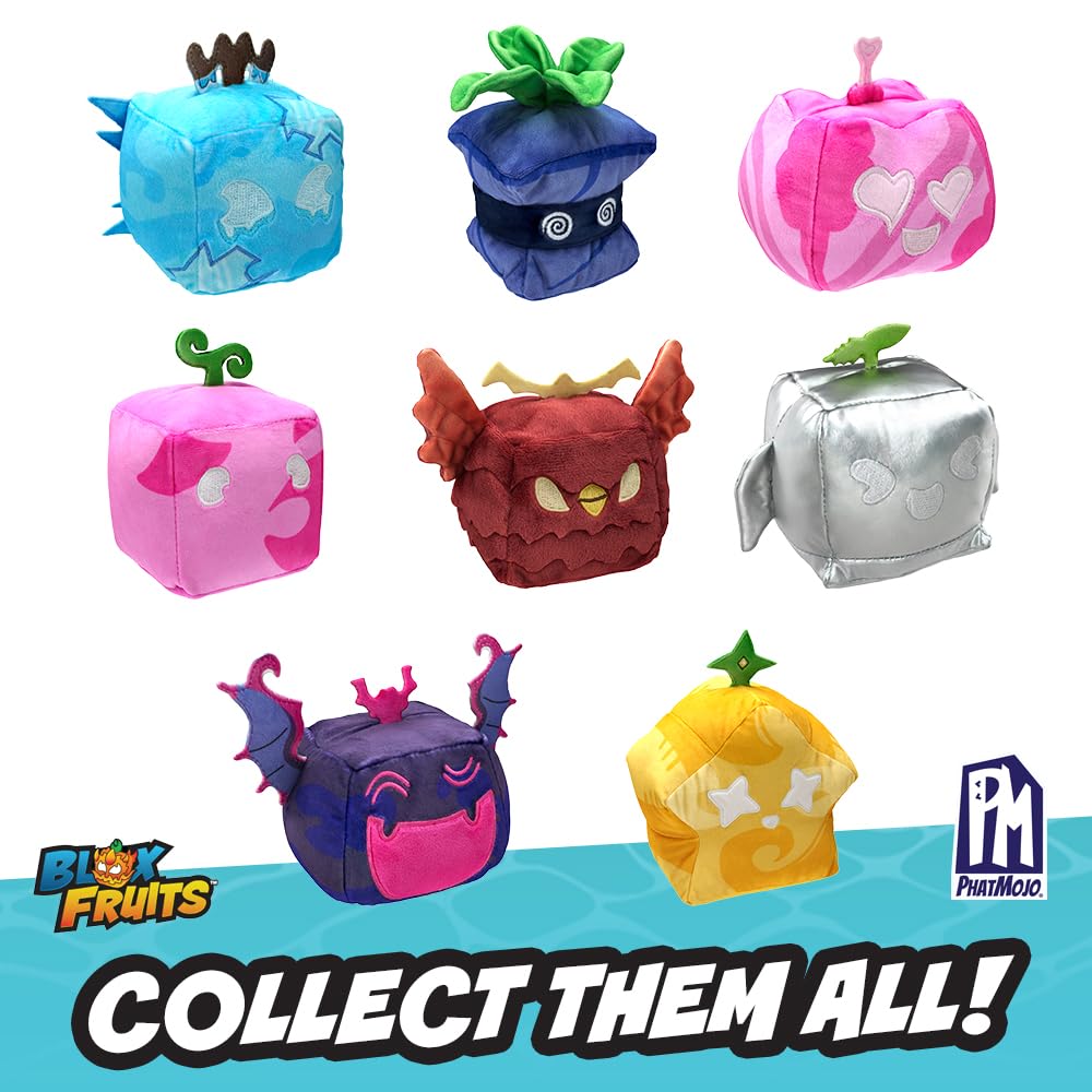 PhatMojo BLOX Fruits Mystery Fruit Plush 2-Pack - 4in Tall, Series 1 | Officially Licensed