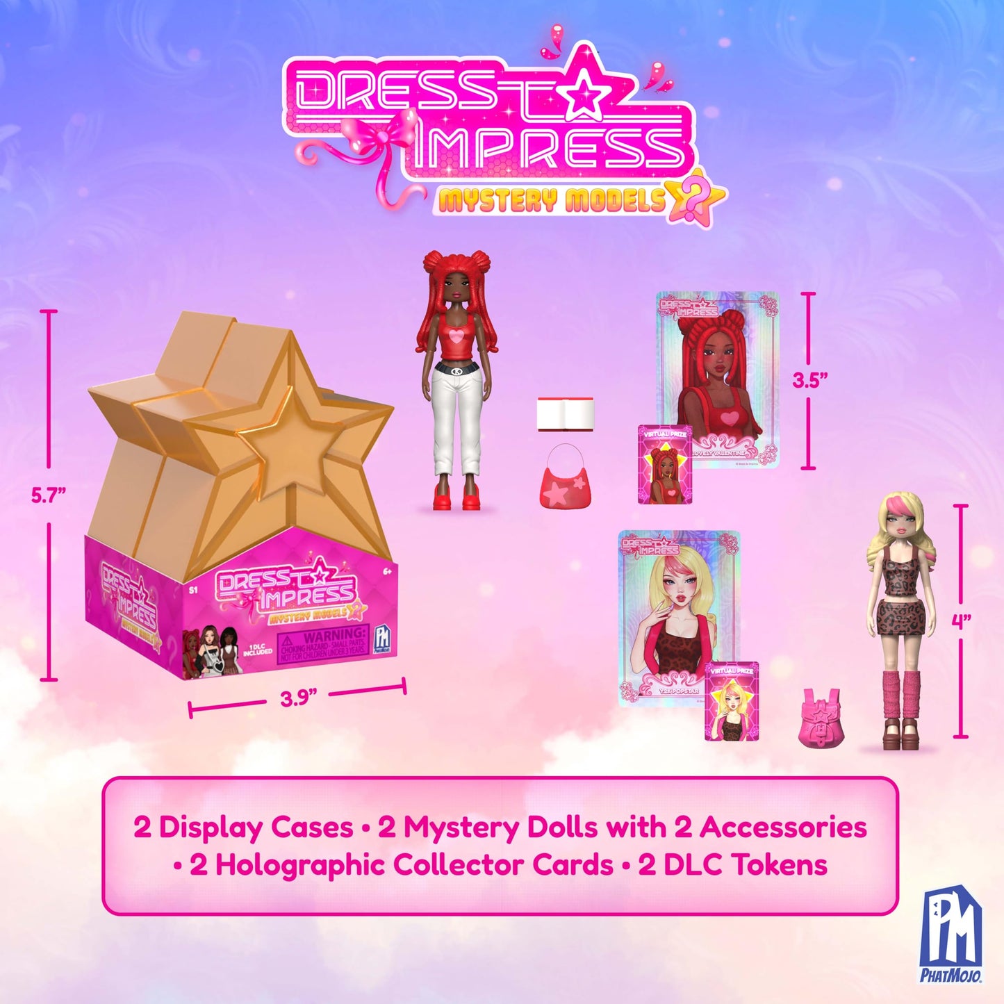 PhatMojo Dress to Impress Mystery Model Minifigure 2-Pack (4-inch Tall, Series 1) with DLC
