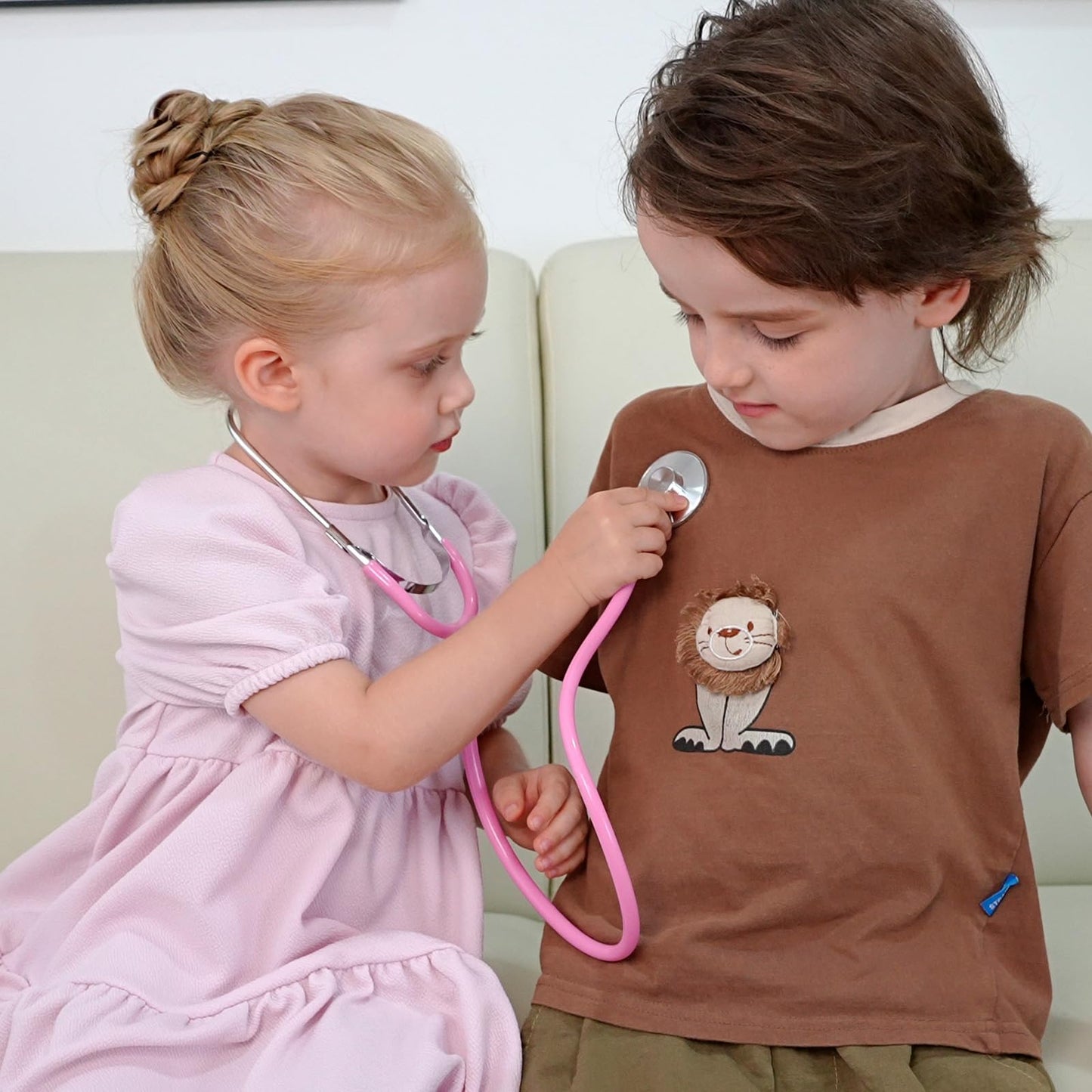 Phobby Kids Stethoscope Toy – 2 Pack Real Working Doctor Play Set (Blue and Pink)