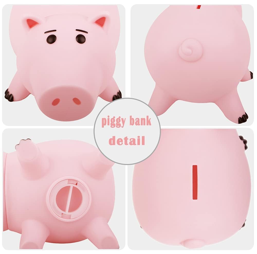 PHOCAS Hairphocas Pink Pig Money Box – Cute Piggy Bank for Kids, Gift Box Included