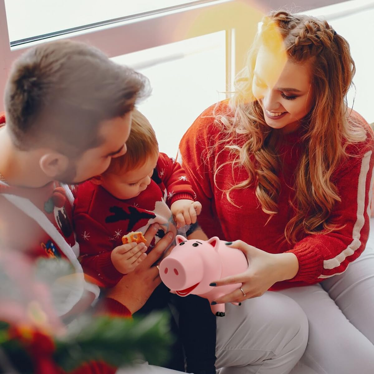 PHOCAS Piggy Bank – Pink Unbreakable Plastic Coin Bank for Kids | Safe, Durable & Cute
