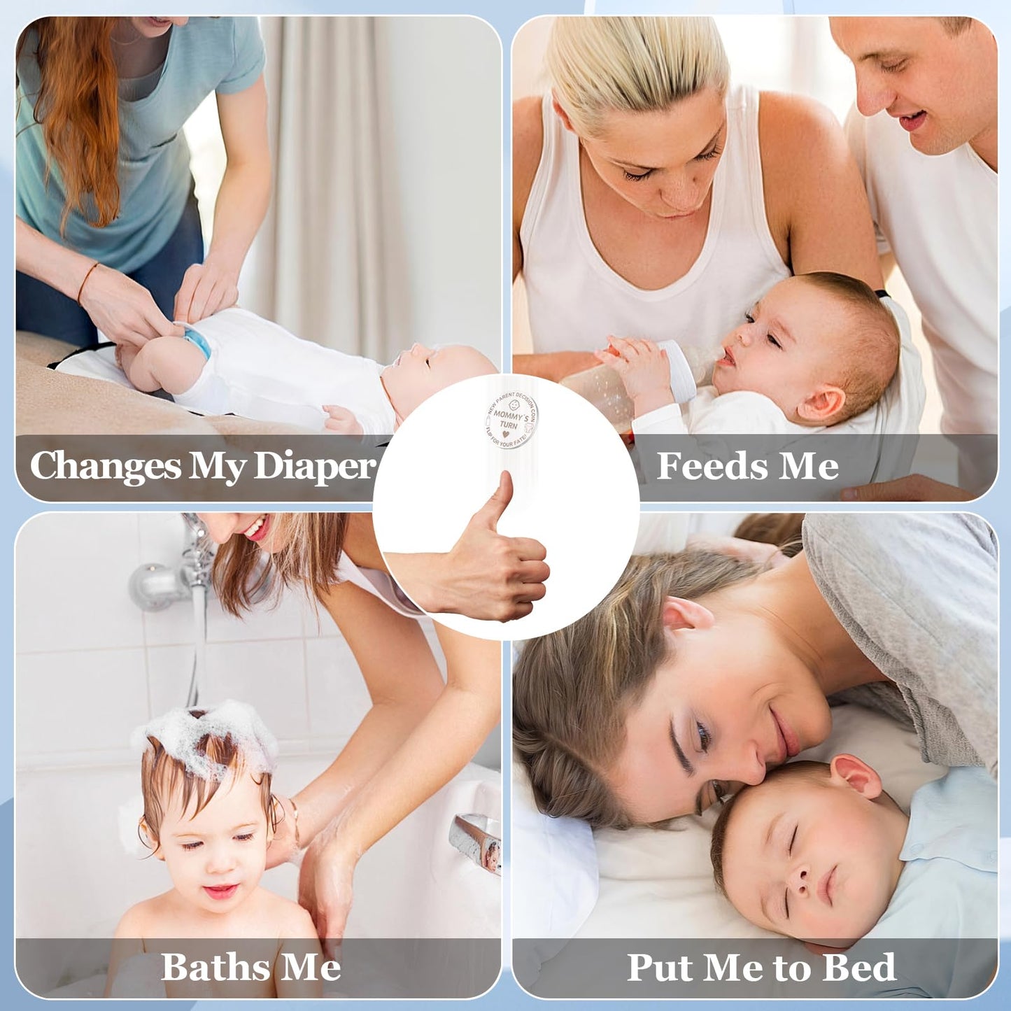 PHOEBUS BABY New Parents Decision Coin – Double-Sided Gift for Mom & Dad