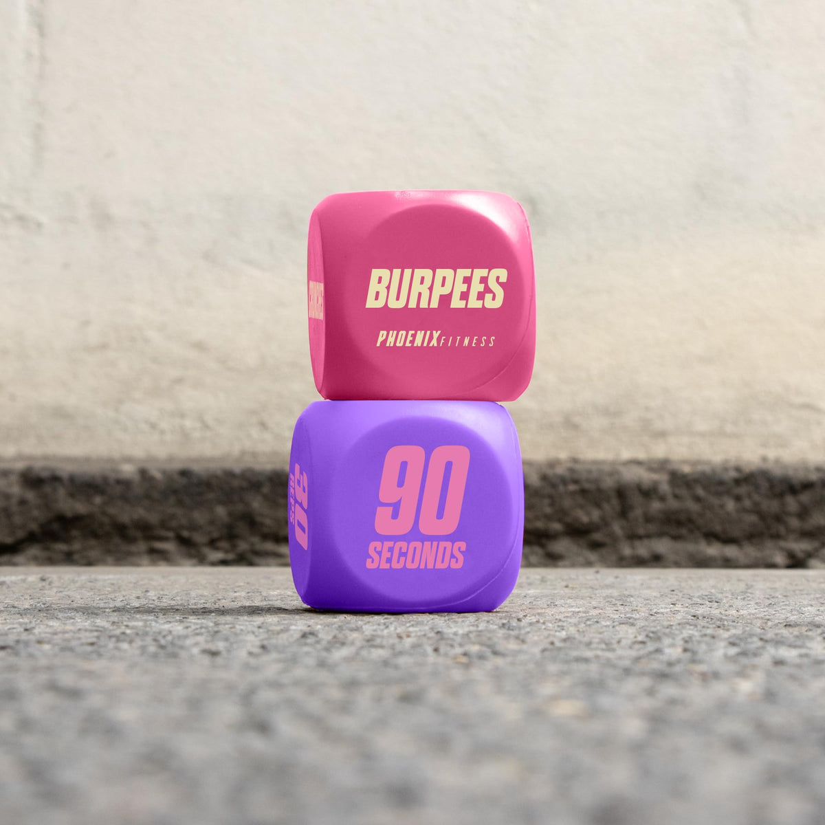 Phoenix Fitness Exercise Dice - Cardio & HIIT Workout Dice for Home, Gym & Classes (Pink)