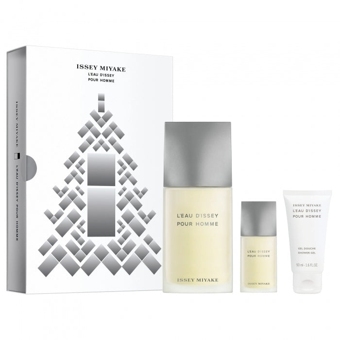 Issey Miyake L'Eau d'Issey Pour Homme Gift Set 125ml EDT + 50ml Shower Gel + 10ml EDT Men's Fragrance