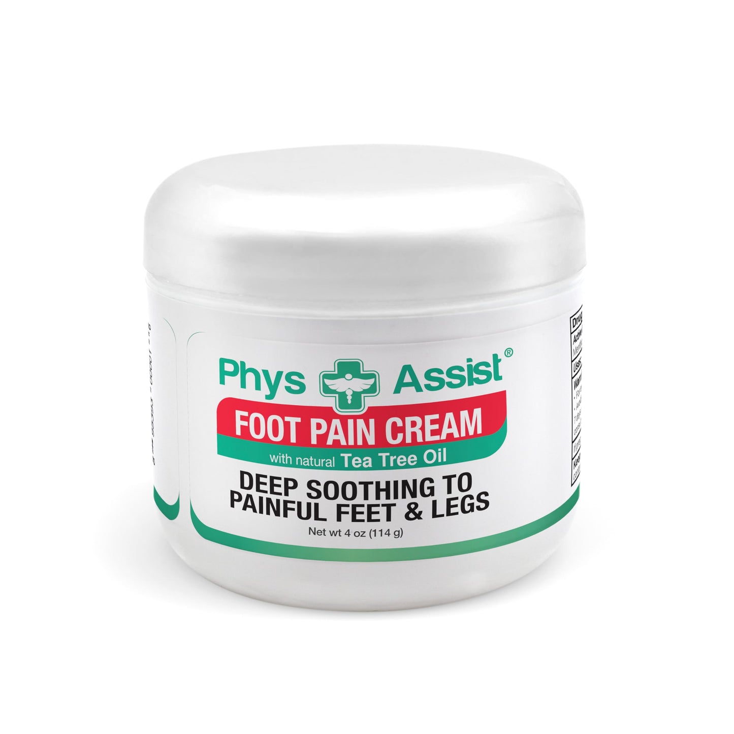PhysAssist Soothing Foot Cream for Feet & Legs – Hydrating 4 oz Jar