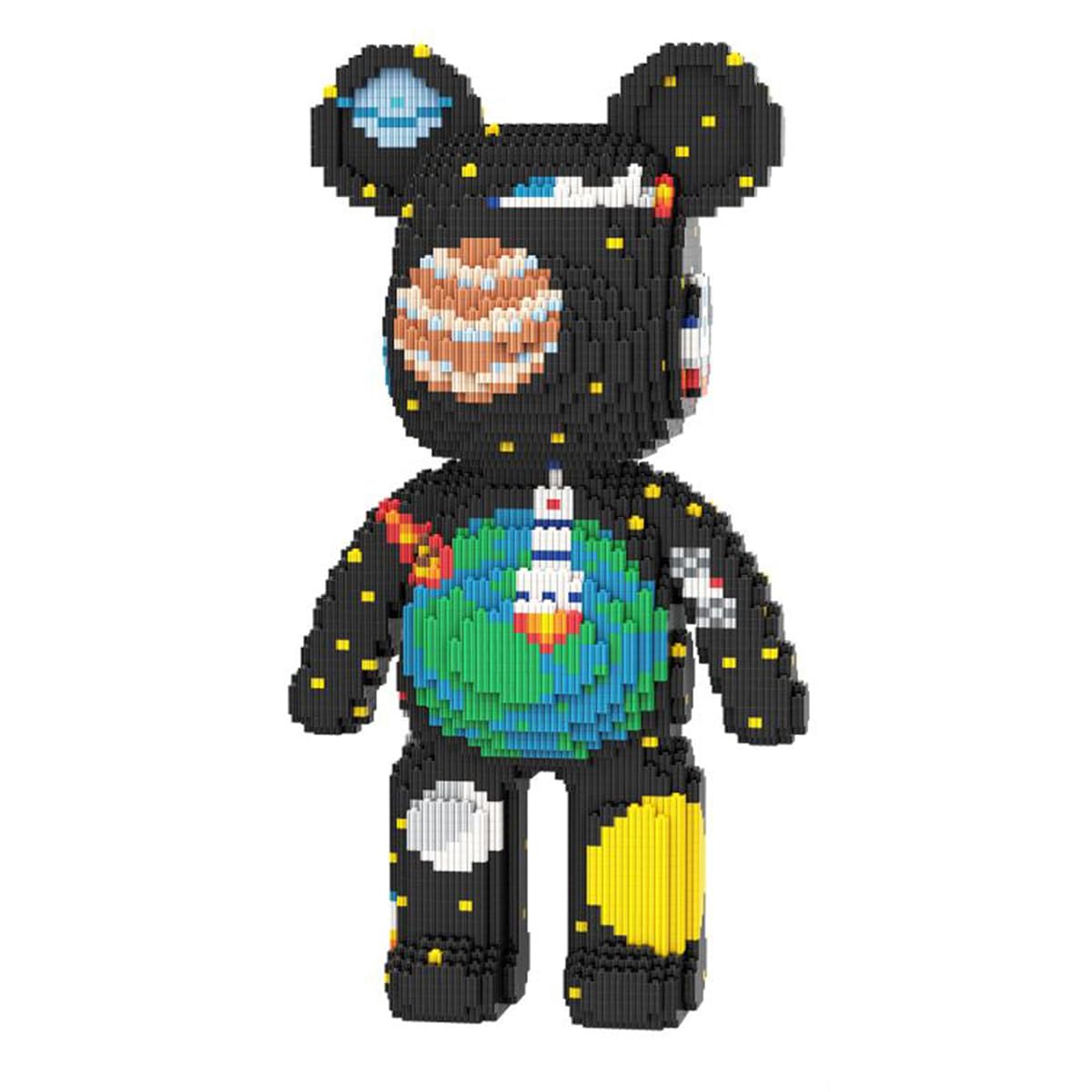 PIANTION Animal Space Travel Bear – 6000-Piece Micro Building Blocks Set, 16.9in High, Gift for Adults