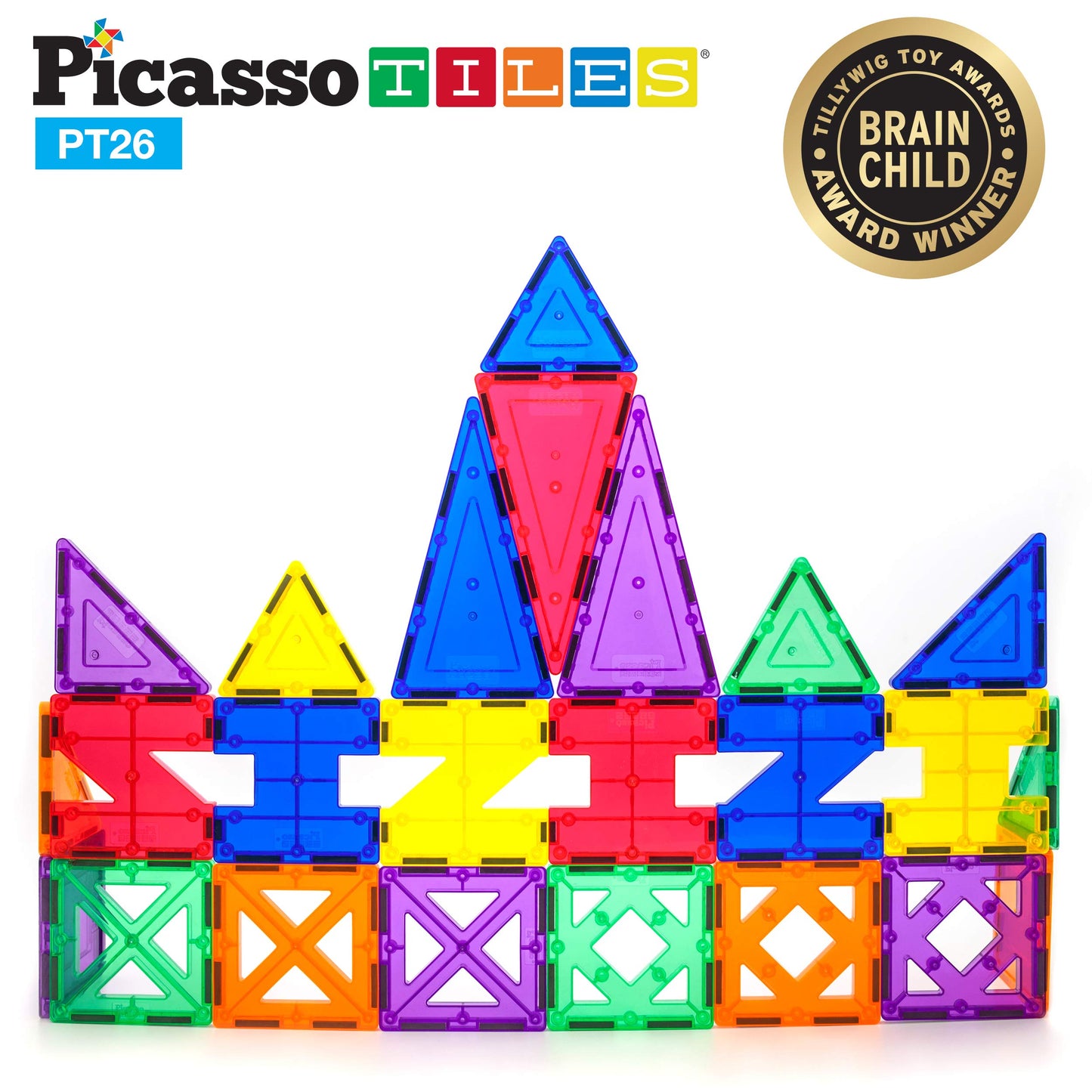 PicassoTiles Building Blocks Inspirational Kit – 3D Magnetic STEM Playboards
