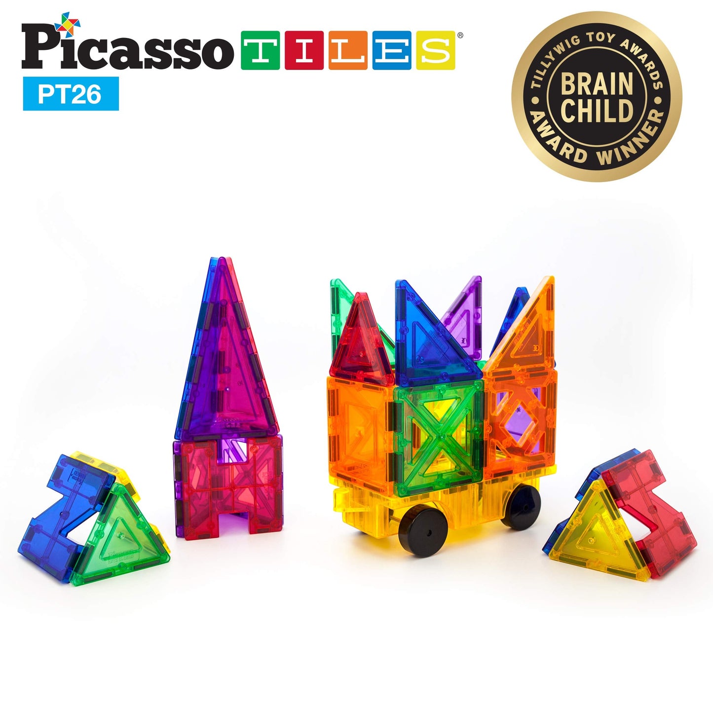 PicassoTiles Building Blocks Inspirational Kit – 3D Magnetic STEM Playboards