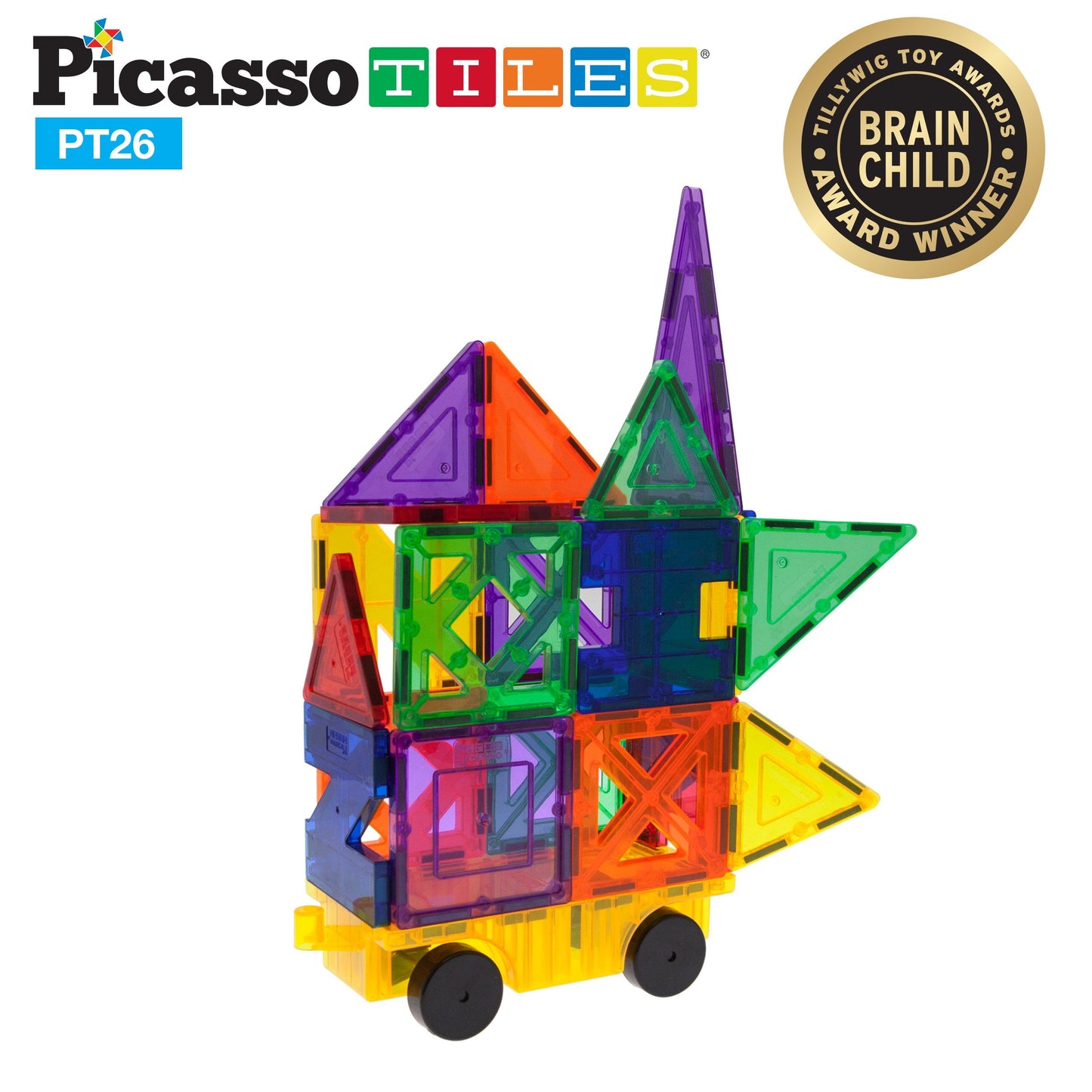 PicassoTiles Building Blocks Inspirational Kit – 3D Magnetic STEM Playboards
