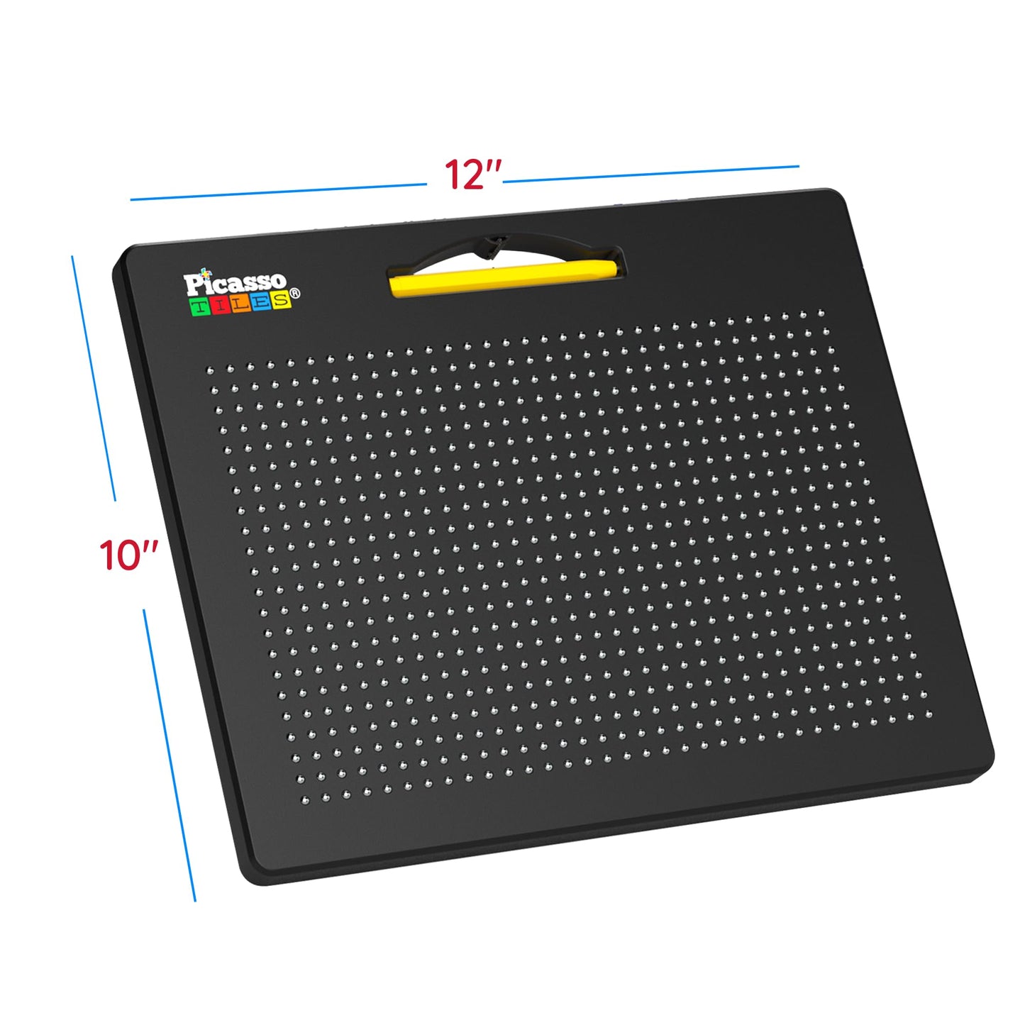 PicassoTiles 2PK 4-in-1 Magnetic Drawing Board – 12x10 Inch Large STEM Learning Pad with Four Faces (Lowercase, Uppercase, Numbers & Freestyle) – PTB06