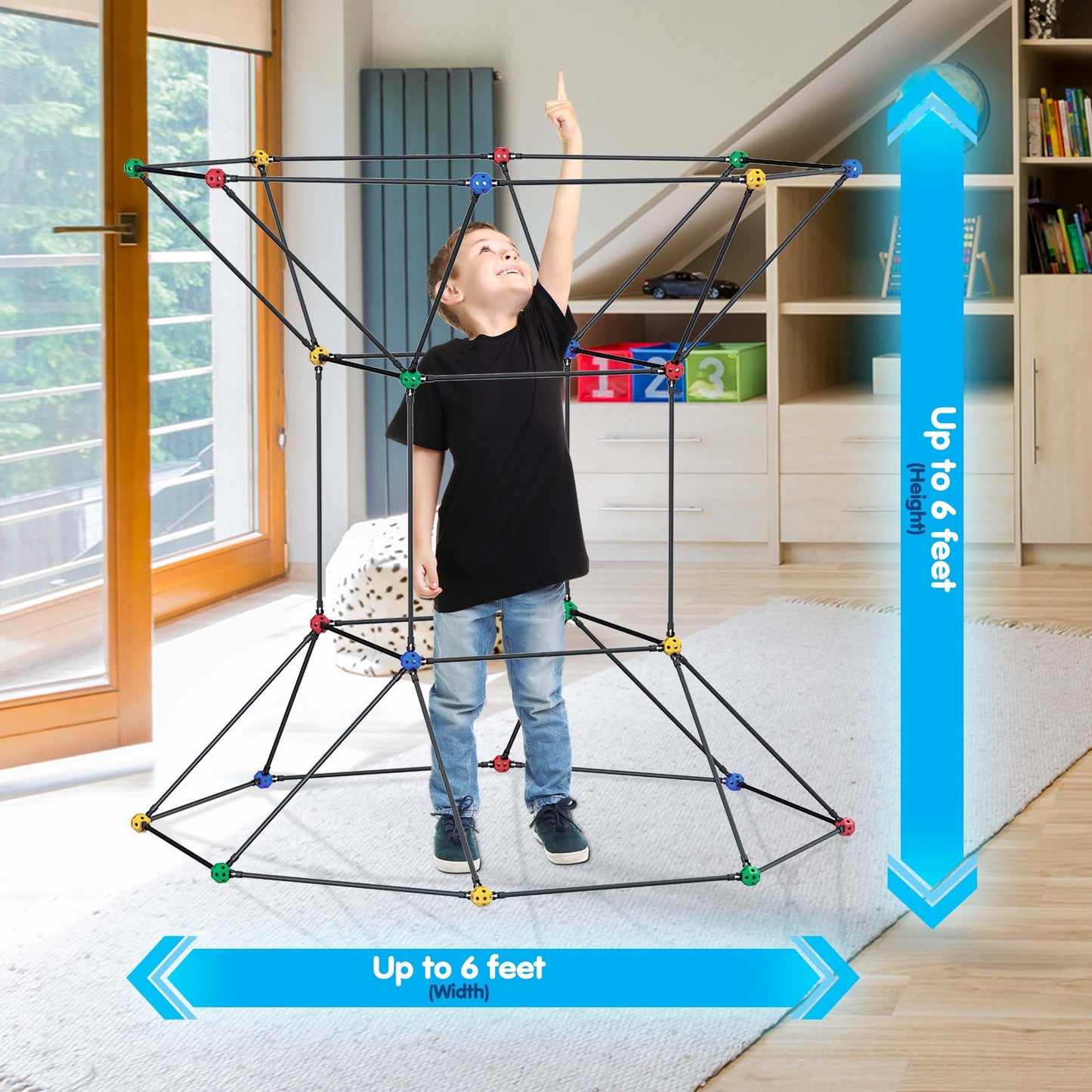 PicassoTiles Kids Fort Building Kit — 100-Piece STEM Construction Toys