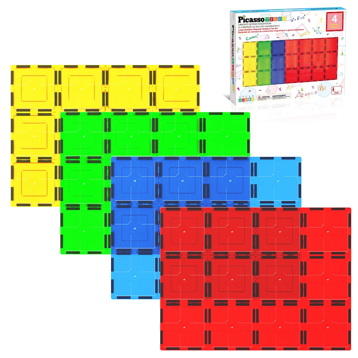PicassoTiles Supersize Stabilizer Base Plate – Large Magnetic Foundation 12x9