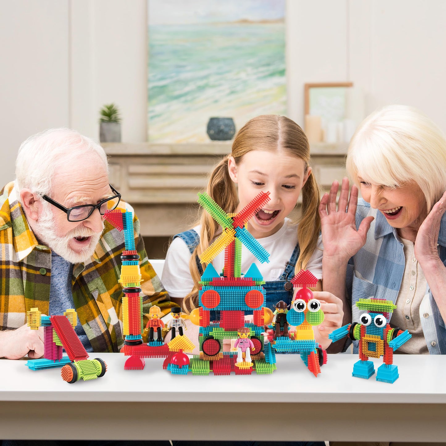PicassoTiles 116pc Hedgehog Building Blocks Toy Set – STEM Construction Kit for Kids 3+
