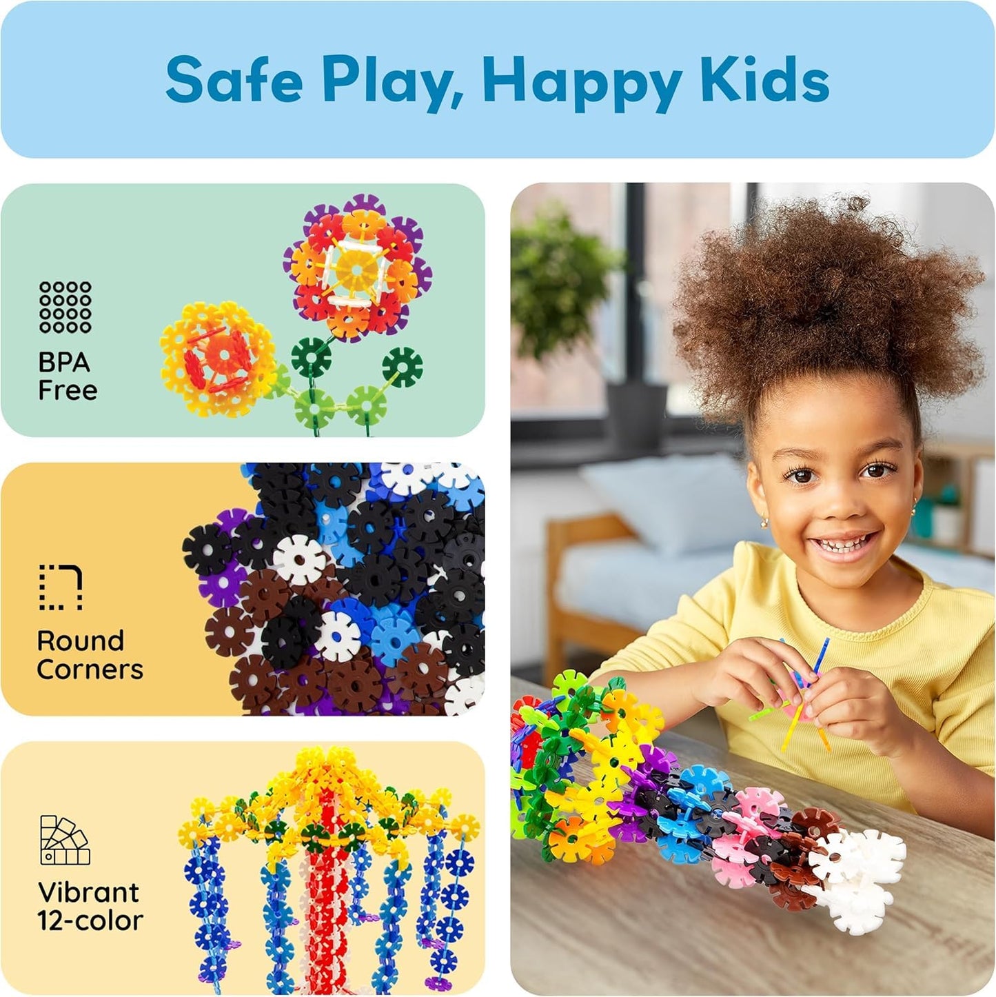 PicassoTiles Building Chips 600 Pieces – Interlocking Discs STEM Construction Toy for Ages 3+