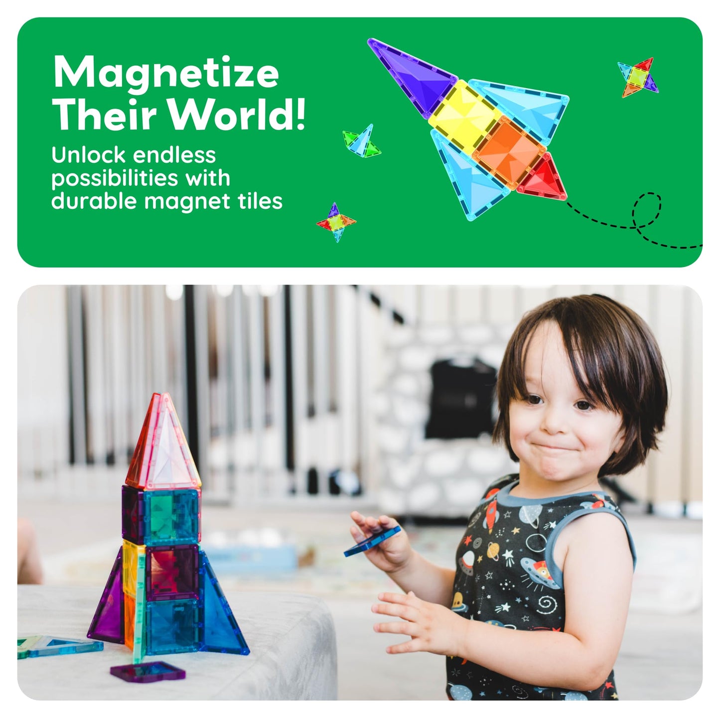 PicassoTiles 80pc Mini Travel Magnetic Tiles – On-the-Go STEM Building Kit