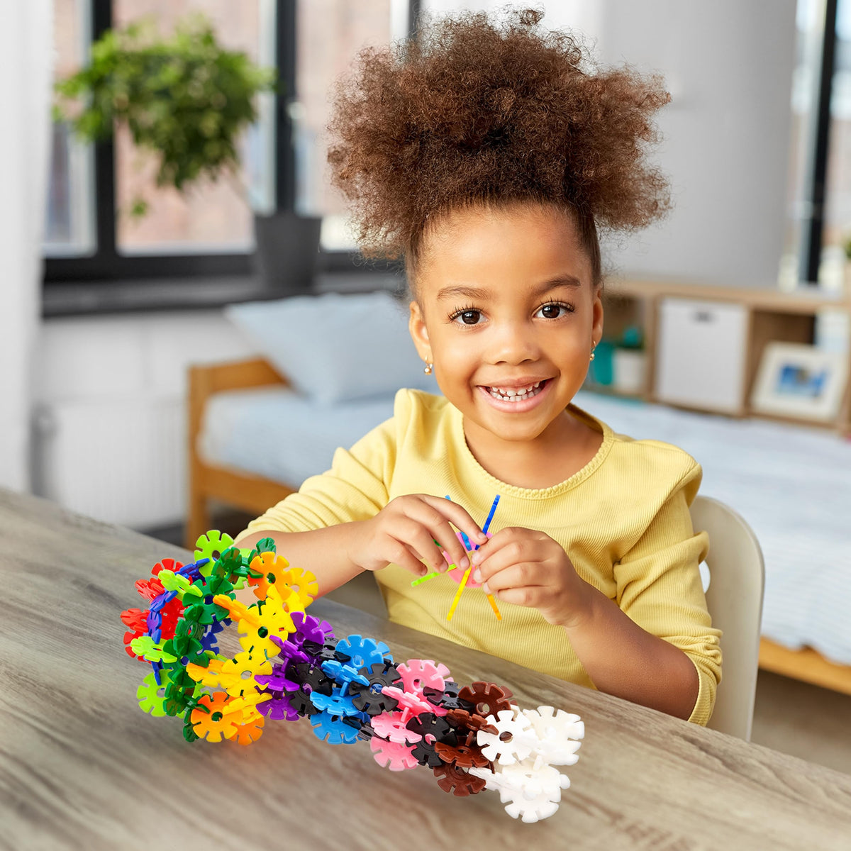 PicassoTiles Gray Building Chip Interlocking Disc Set | STEM Toy for 3+ Kids