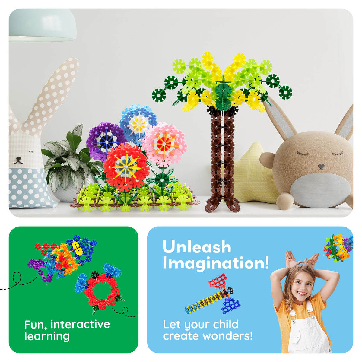 PicassoTiles Building Chips: 108 Interlocking Disc Blocks in 12 Colors