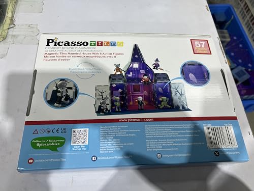 PicassoTiles Haunted House Magnet Tile Set – 8 Figures, STEM Education, Halloween Theme