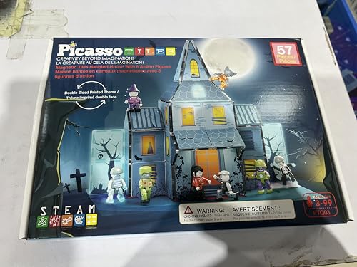 PicassoTiles Haunted House Magnet Tile Set – 8 Figures, STEM Education, Halloween Theme