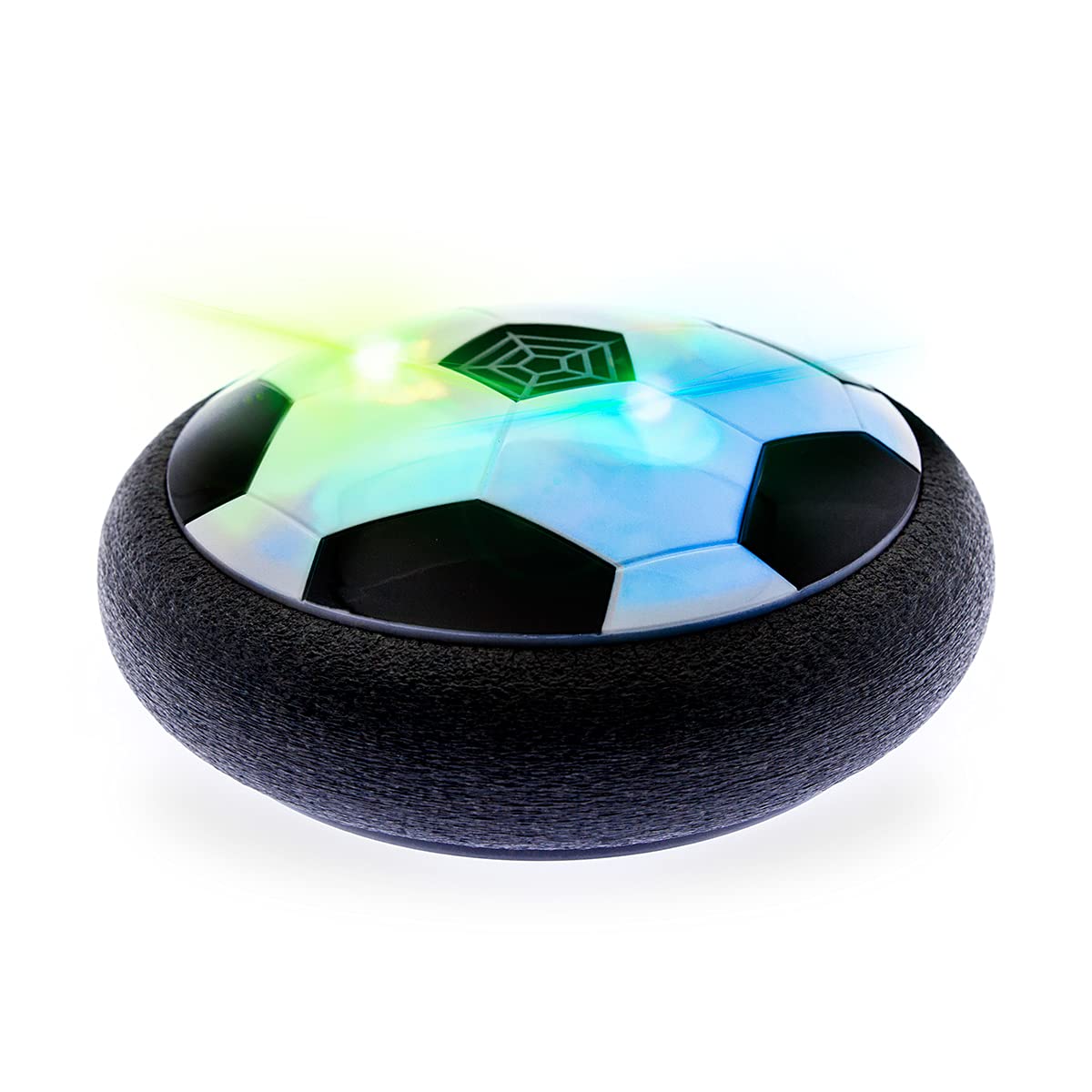 PicassoTiles Hoverball: LED Glow Indoor Air Hockey Soccer Disc for Kids 3+ | PTH100