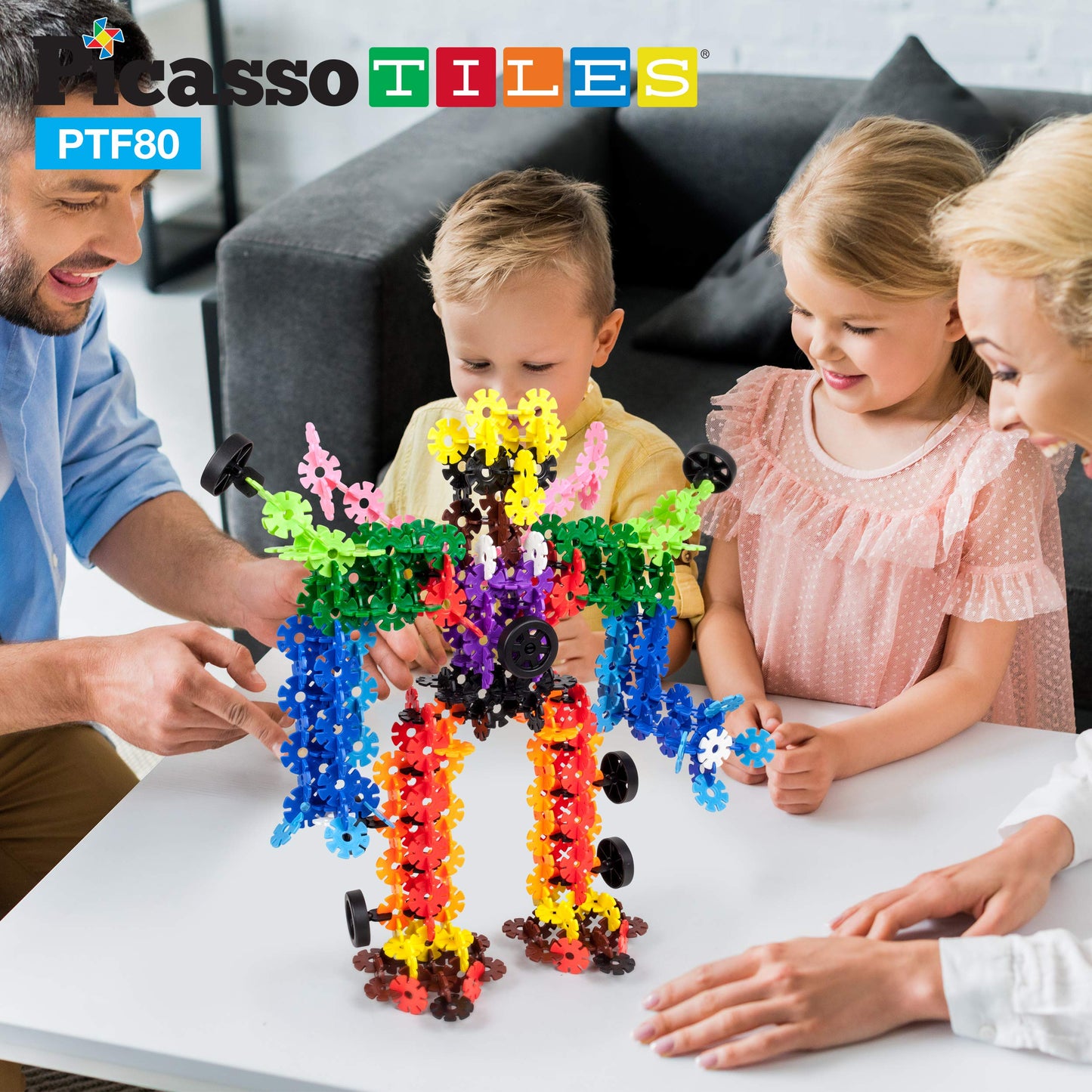 PicassoTiles Building Chips – 800-Piece Interlocking Disc Blocks | STEM Toy for Kids 3+