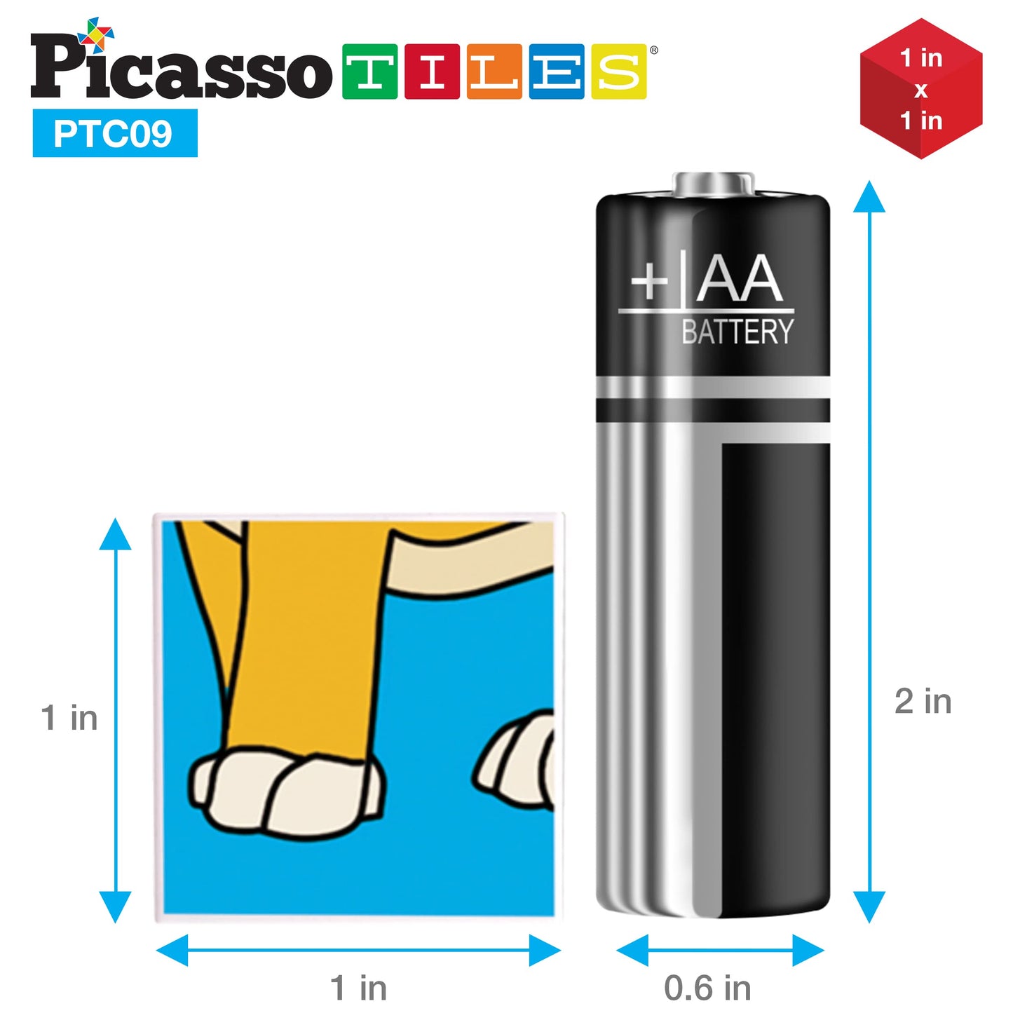 PicassoTiles Magnetic Expression Puzzle – 9-Piece STEM Building Blocks for Ages 3+