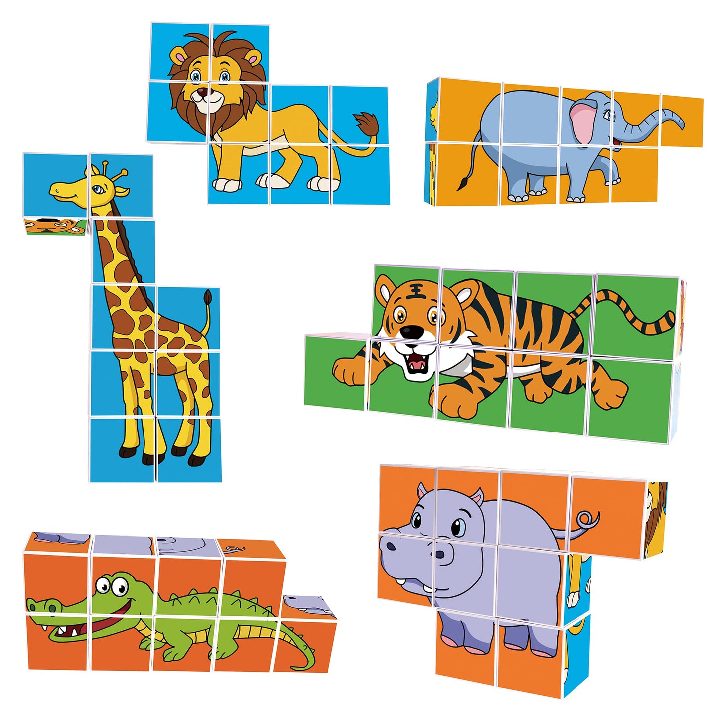 PicassoTiles Magnetic Expression Puzzle – 9-Piece STEM Building Blocks for Ages 3+