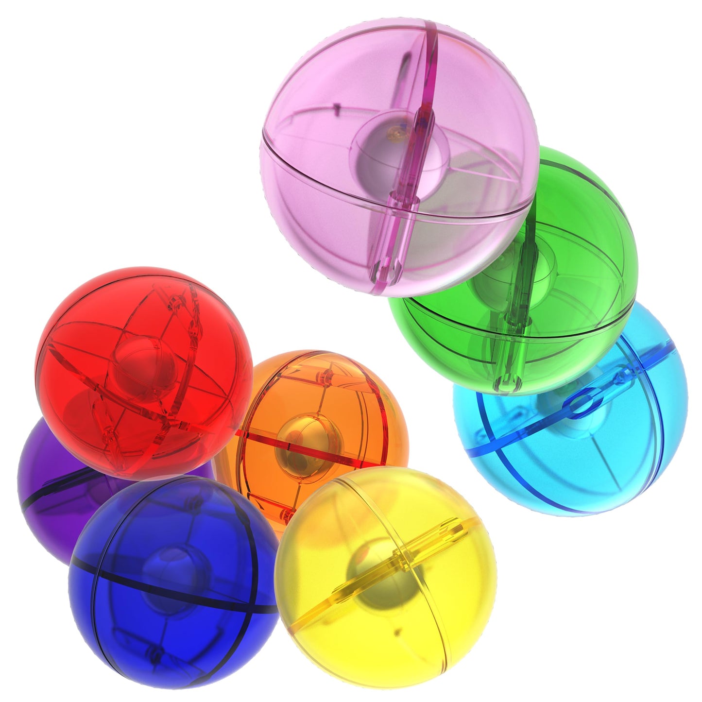 PicassoTiles 8pc Marbles – Magnetic Track Tiles STEM Toy for Kids 3+