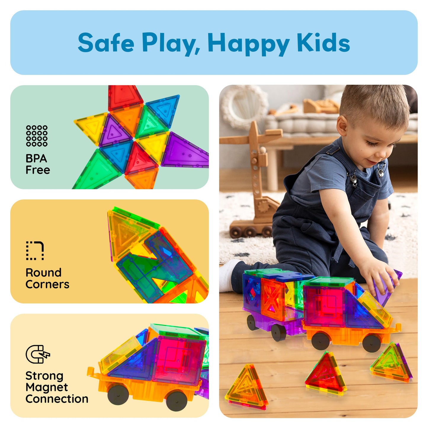 PicassoTiles PT82 Creativity Set – Magnetic 3D Building Tiles for Kids