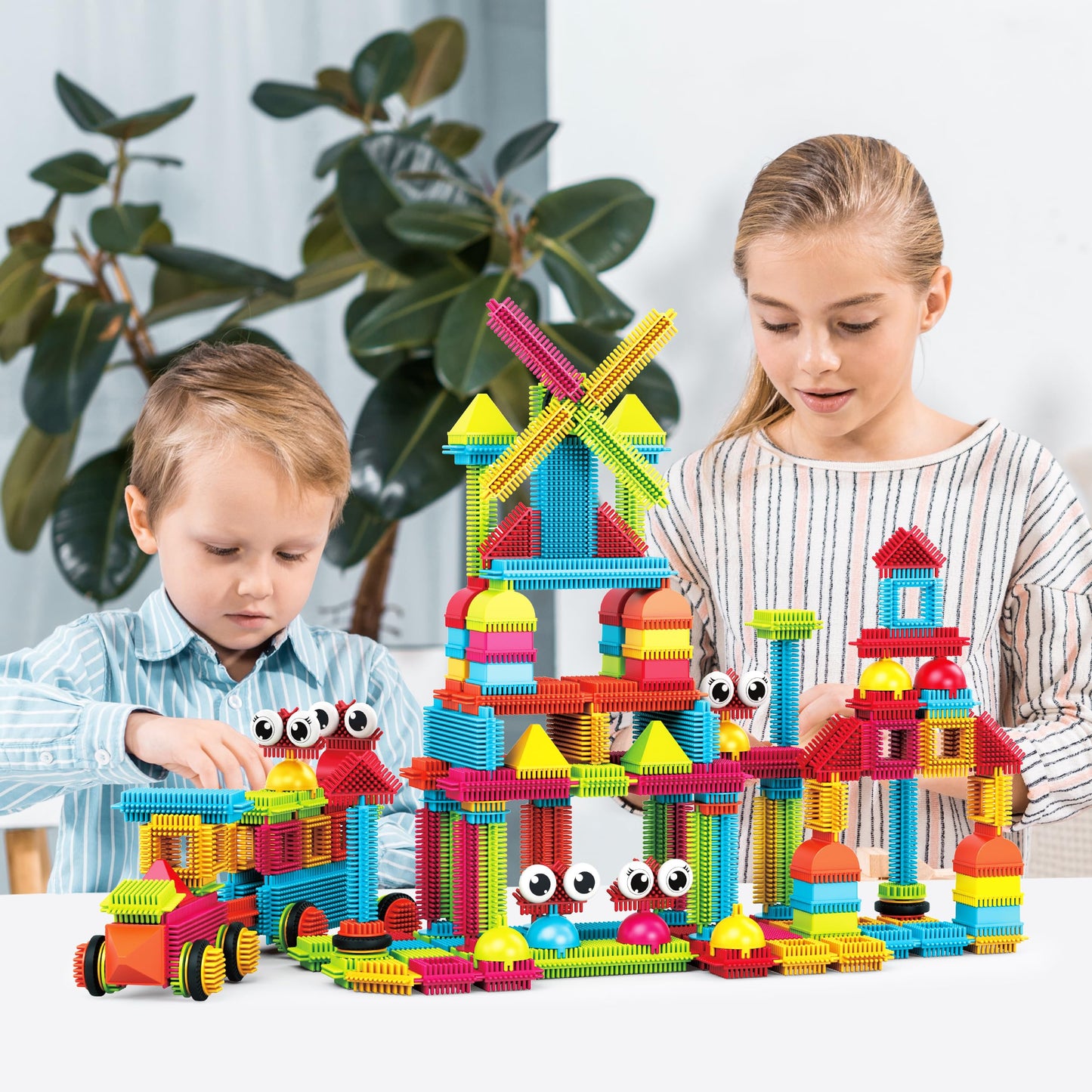 PicassoTiles Hedgehog Interlocking Blocks 240pcs | STEAM Building Set for Ages 3+