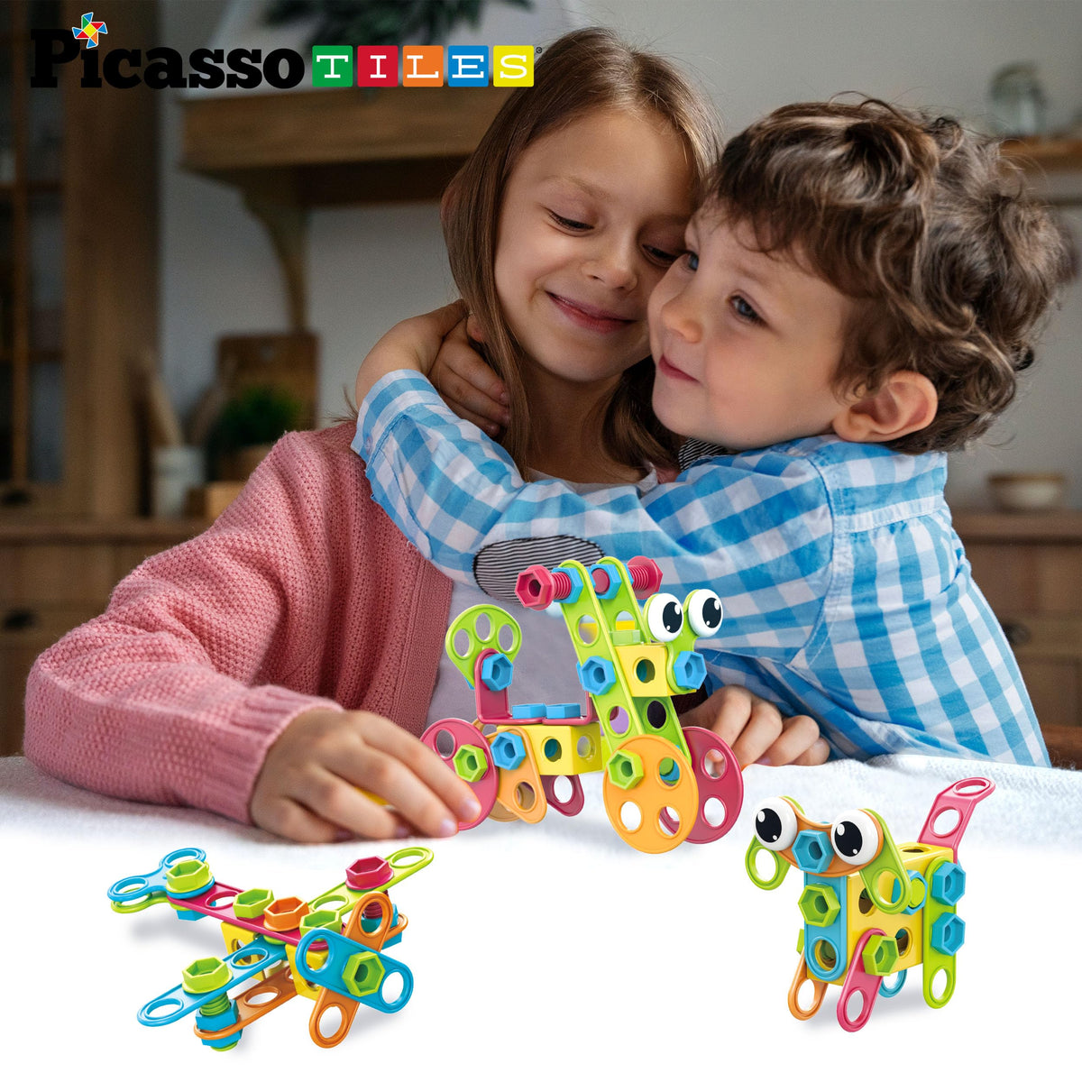 PicassoTiles 115-Piece Building Blocks Set | STEM Toy for Kids 3+ | Free IdeaBook