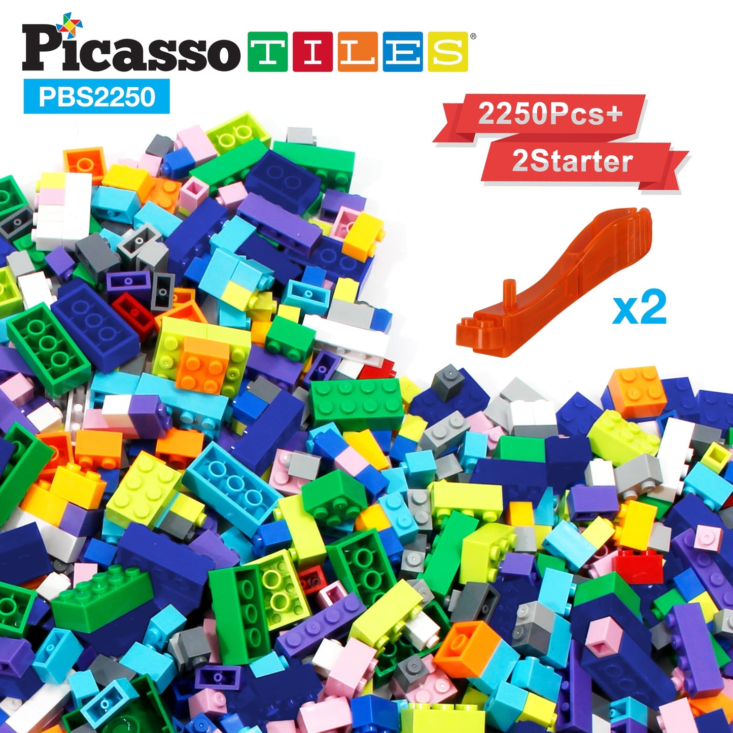 PicassoTiles 2250-Piece Building Block Set | Creative STEM Toys for Ages 3+