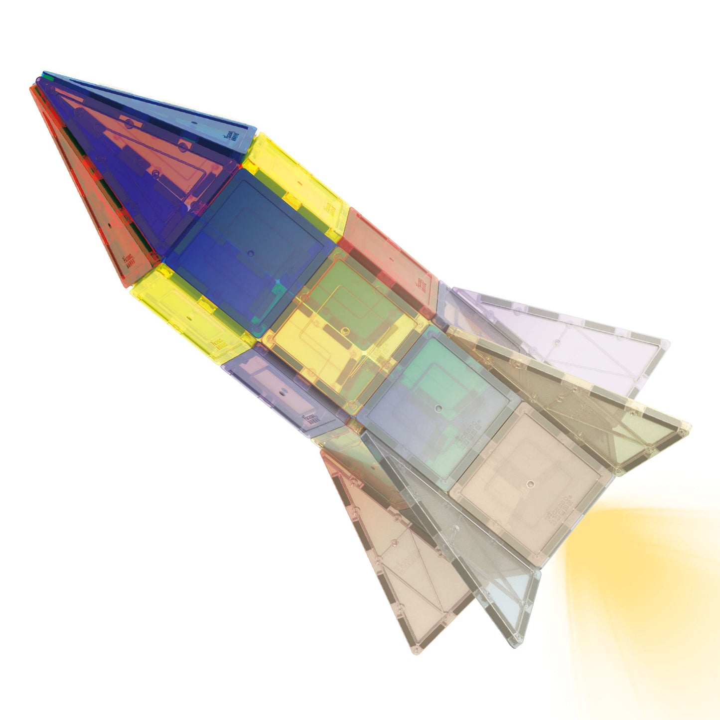 PicassoTiles UV Activated Color Changing Rocket Set – Magnetic STEM Building Blocks for Kids 3+