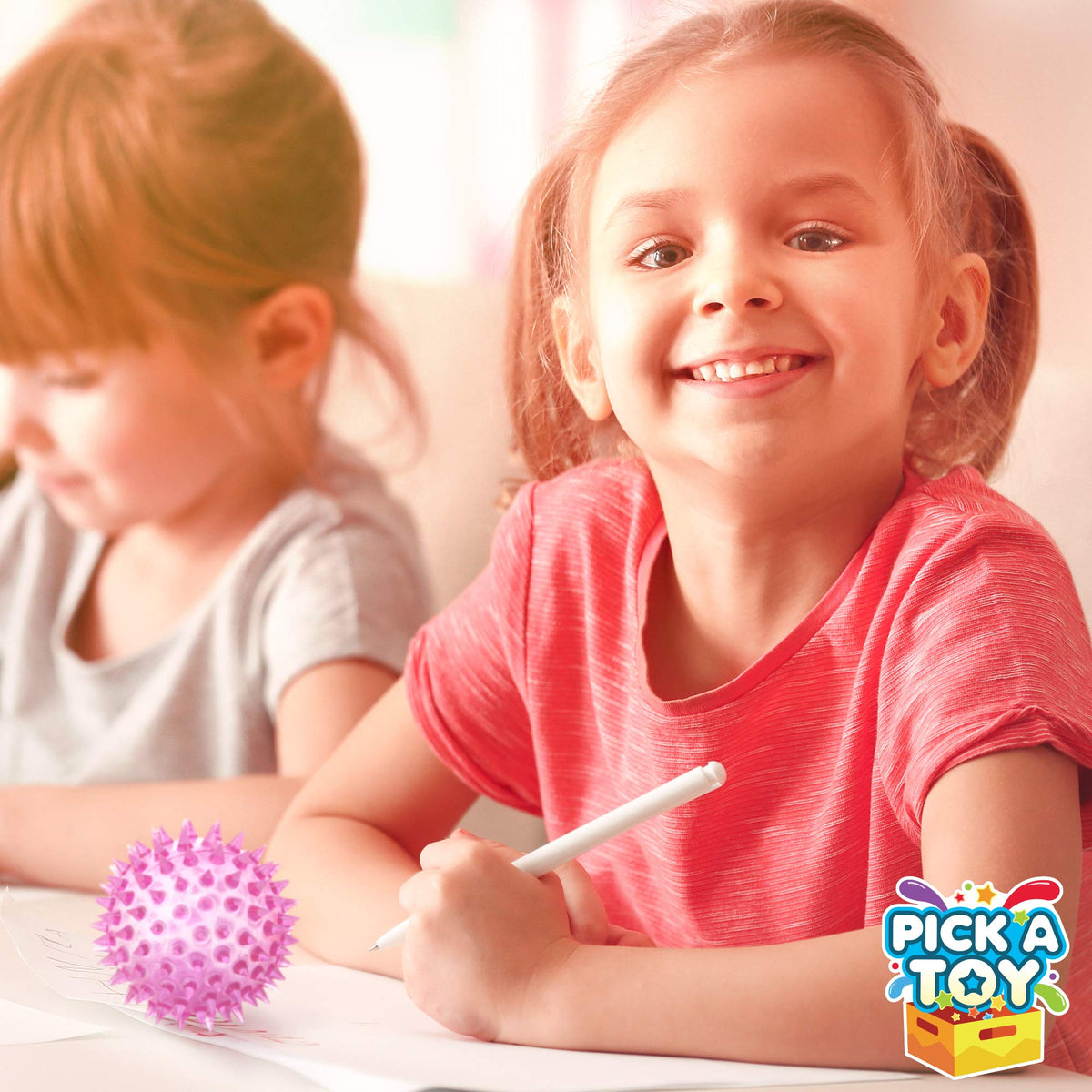 PICK A TOY Squishy Stress Relief Fidget Spiky Ball – 5-Piece Eco-Friendly Antistress Set