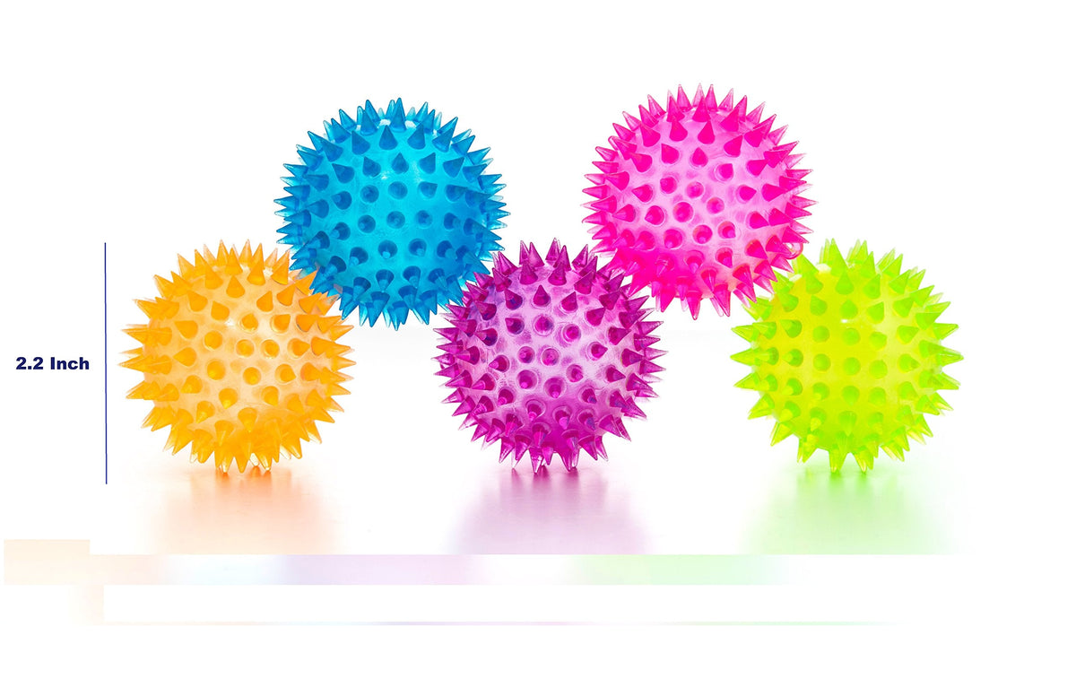 PICK A TOY Squishy Stress Relief Fidget Spiky Ball – 5-Piece Eco-Friendly Antistress Set
